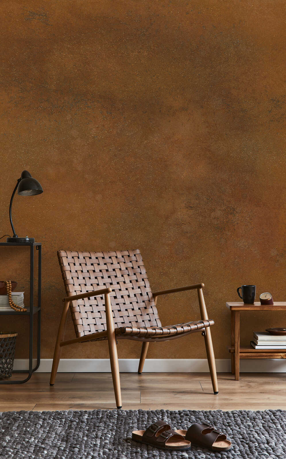 Kunstleder, Wandgestaltung, Wohnzimmer, Lederstuhl, Boho-Stil