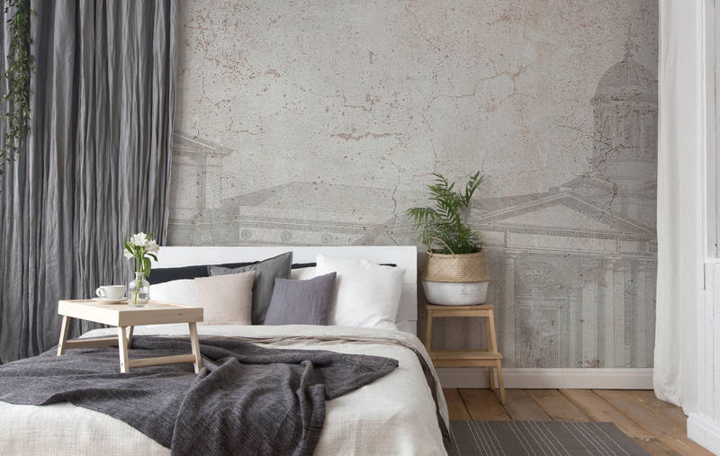             Architectuur Behang, Historische Vintage Stijl - Grijs
        