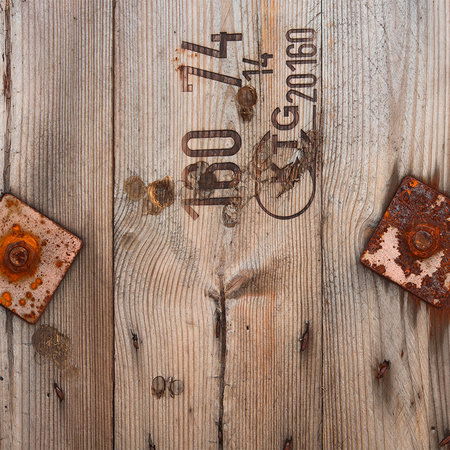         Fototapete Industrial Design mit Holzoptik & Stahlanker
    