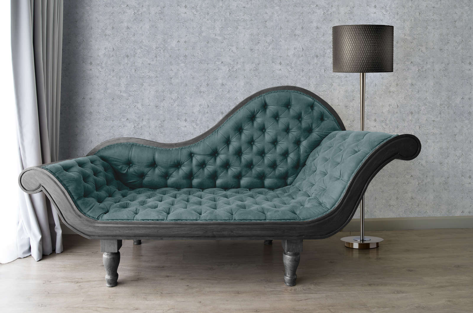             Vliestapete einfarbig mit Struktur und rauten Muster – Grau, Silber
        