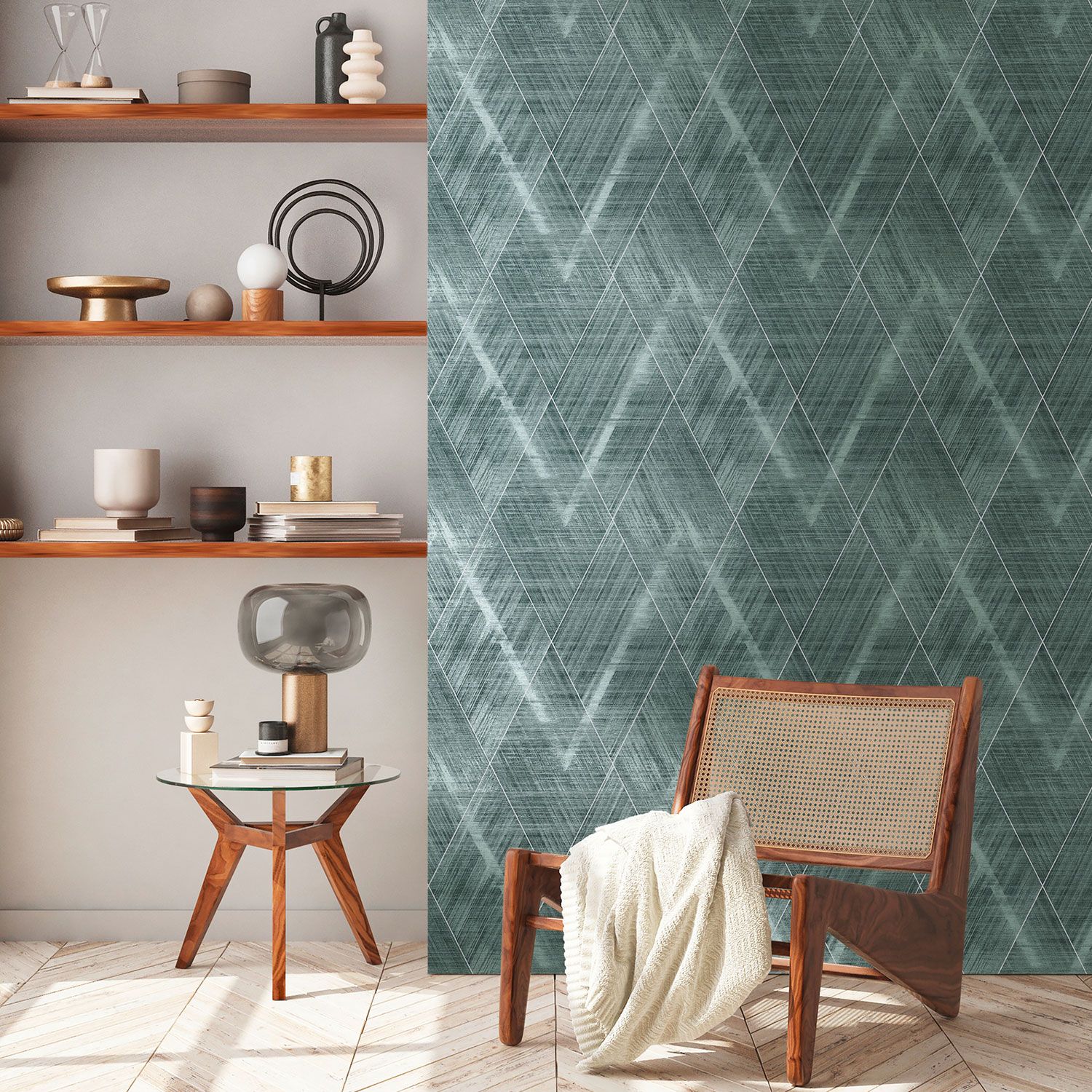 Geometrische-Tapete-Blau-388242