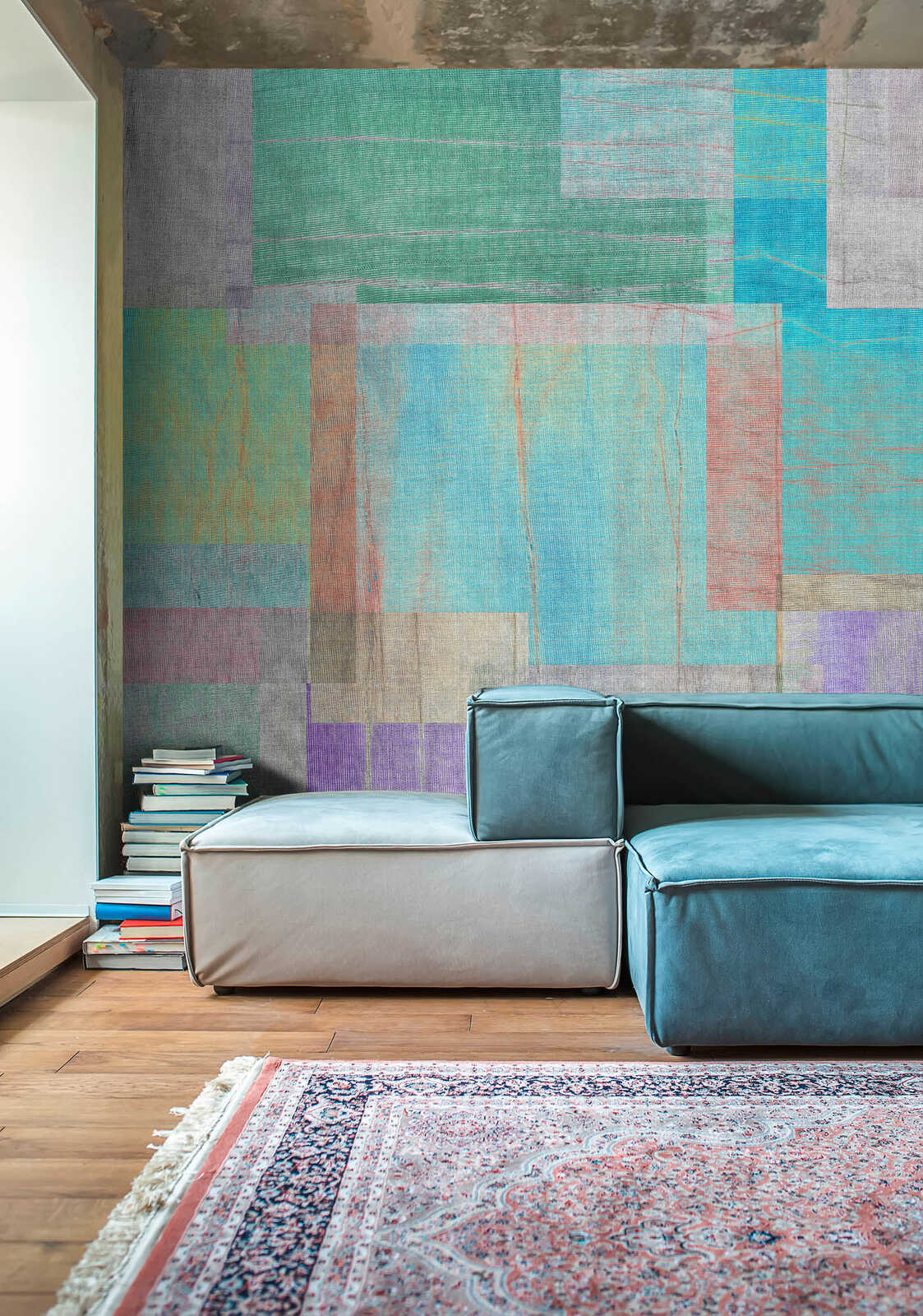 Dekoration für Zuhause, Innenarchitektur, Teppich, Couch, Mauer