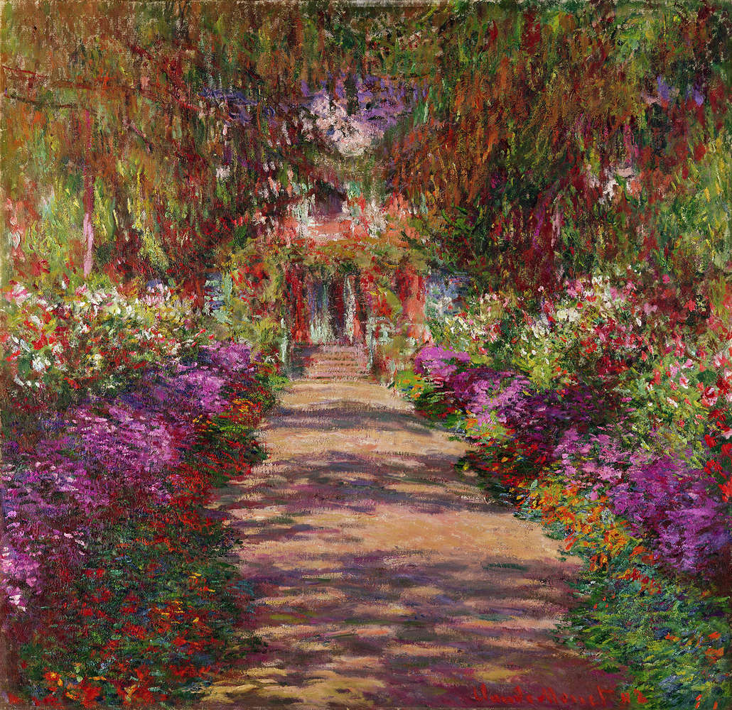             Fototapete 'Weg ins Garten in Giverny' von Claude Monet
        