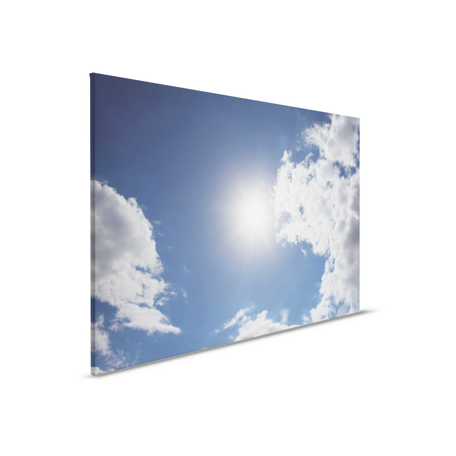         Himmel blau - Leinwandbild Sonnenschein & blauem Wolkenhimmel – 0,90 m x 0,60 m
    