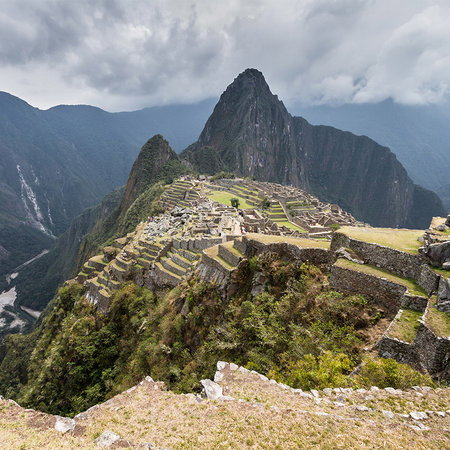 inca-terrasse, machu-picchu, stein-stufen, alter-siedlung, steinmauern