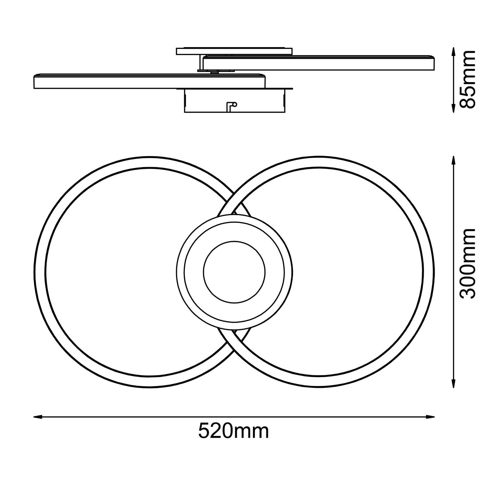 Deckenleuchte aus Metall - Chloe 2 – Schwarz