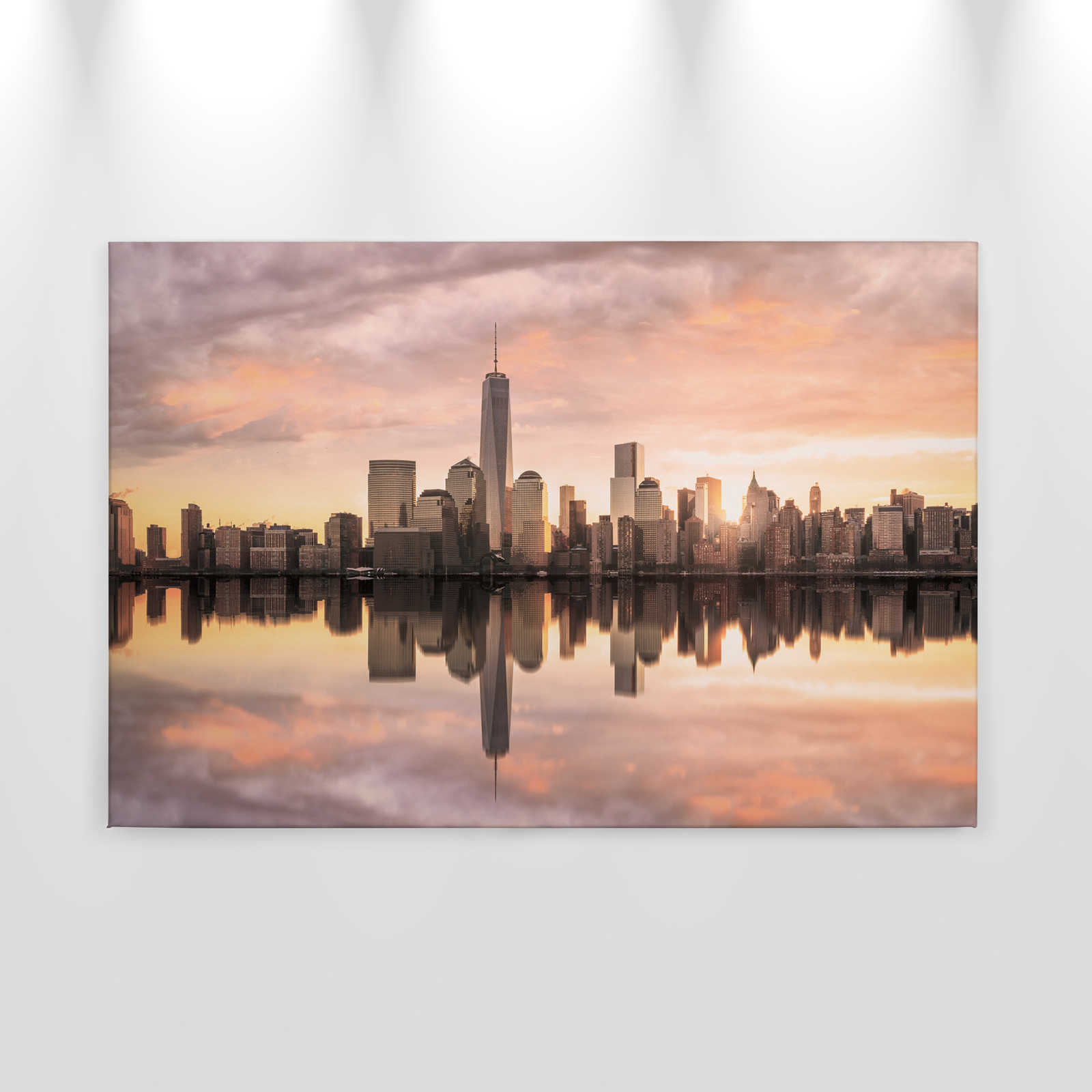 Leinwand New York Skyline am Abend – 0,90 m x 0,60 m