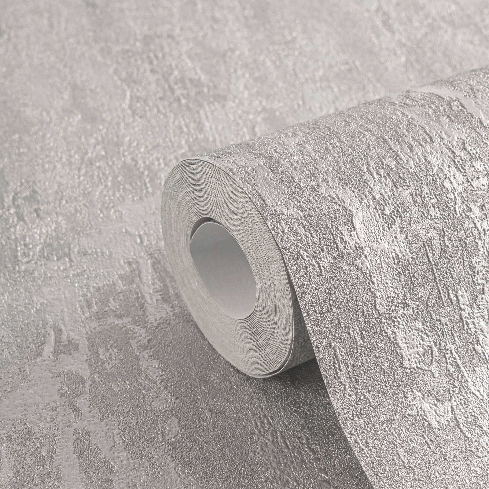 Rouille papier peint intissé avec motif structuré - gris, argenté