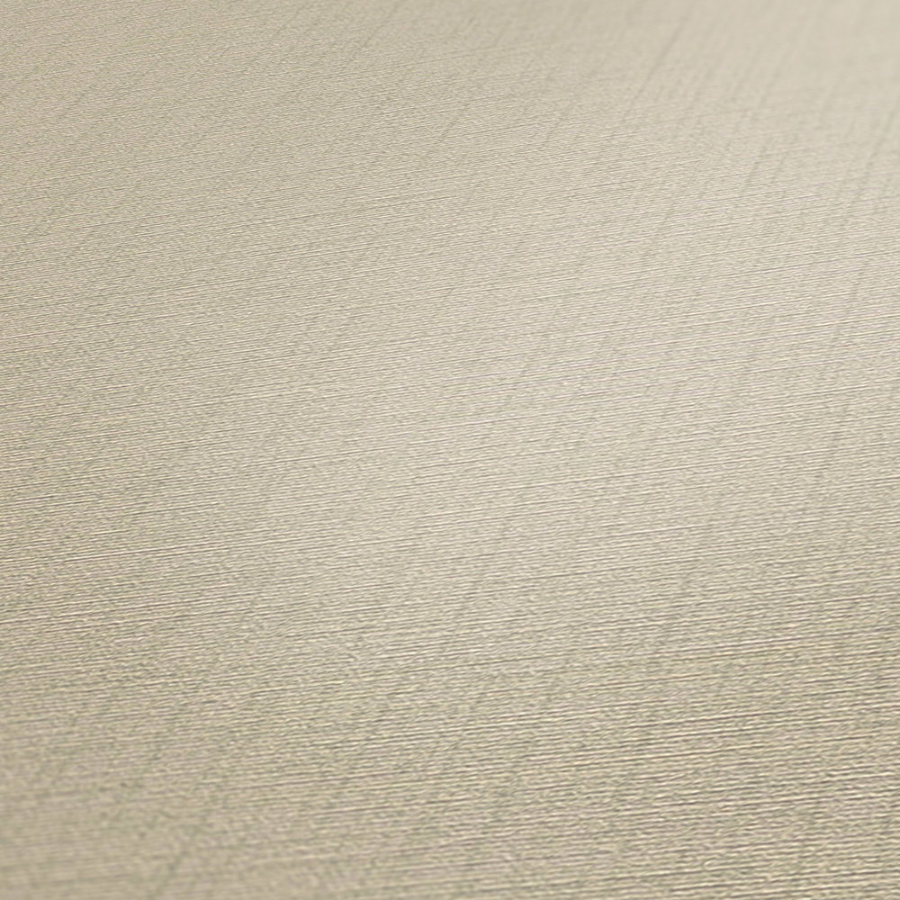 Tapete einfarbig Beige mit Textilstruktur – Grau