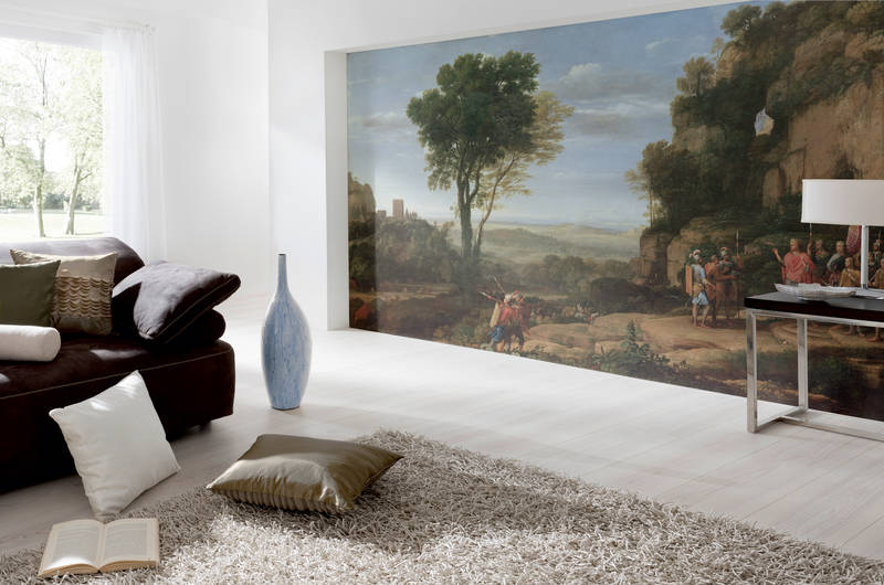             Fototapete 'Landschaft mitin der Höhle Abdullam ' von Claude Lorrain
        