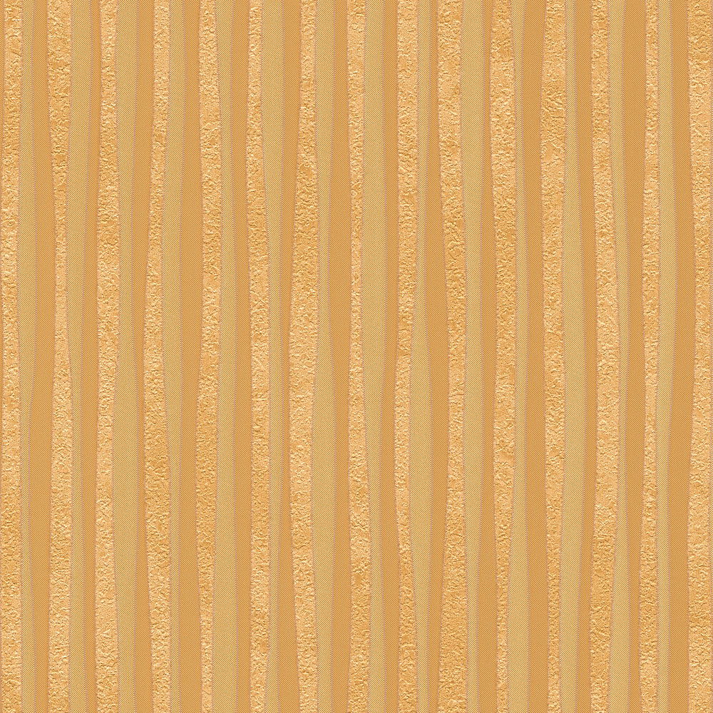             Metallic Design Tapete mit Linienmuster – Orange
        