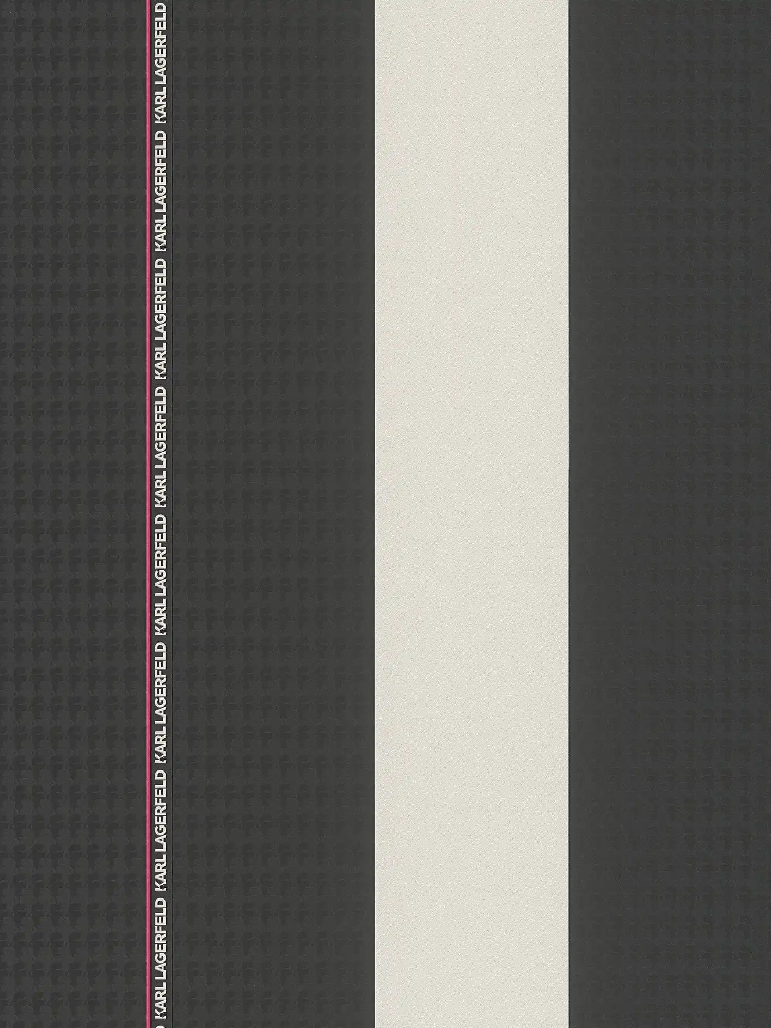         Vliestapete Karl LAGERFELD gestreift mit Textureffekt – Schwarz, Weiß
    
