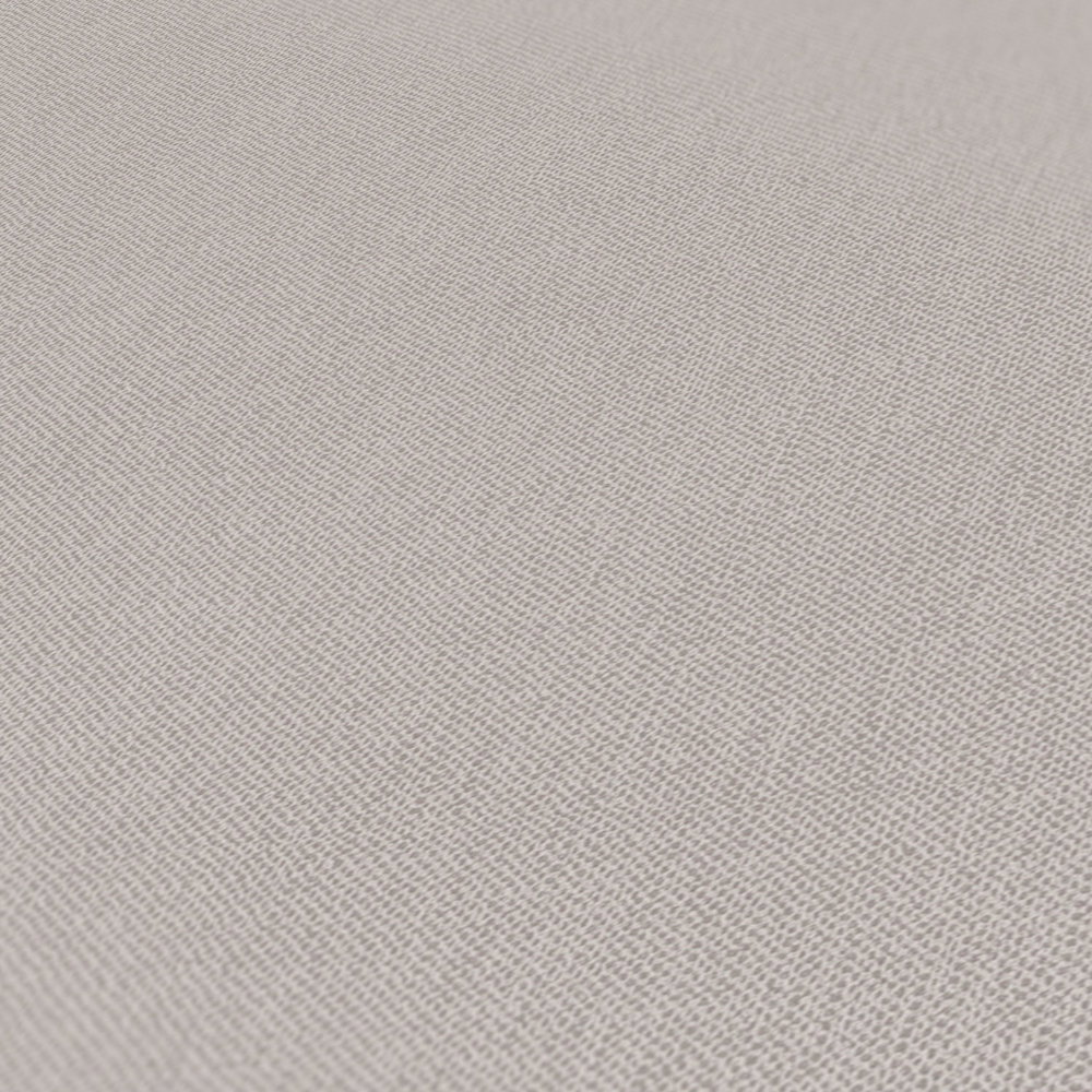 Tapete Taupe unifarben Grau Beige mit Textiloptik – Grau, Braun