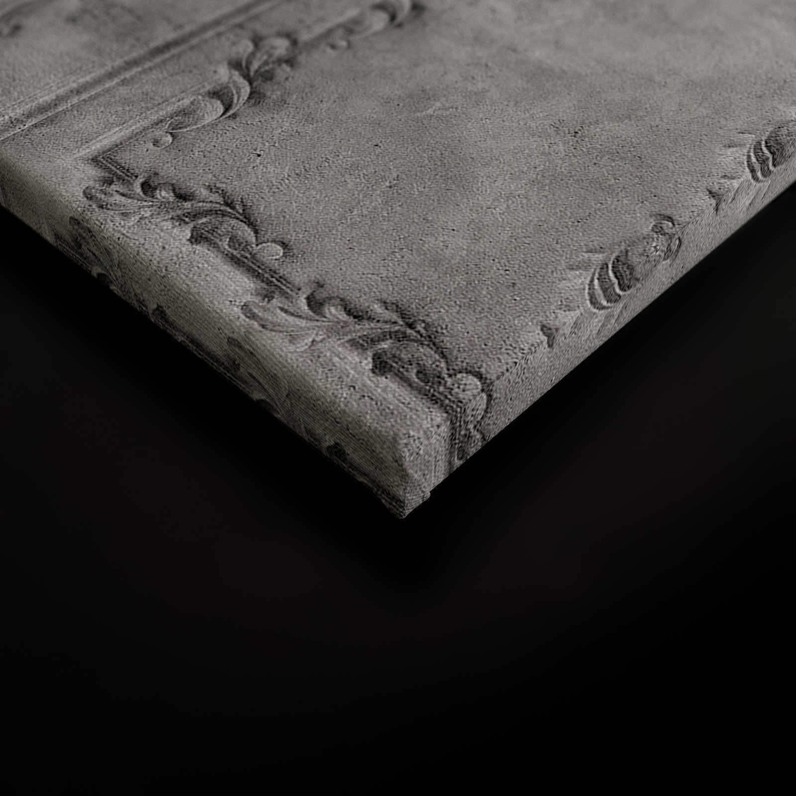             Versailles 2 - Leinwandbild Holz-Paneele Grau im Barock Stil – 0,90 m x 0,60 m
        