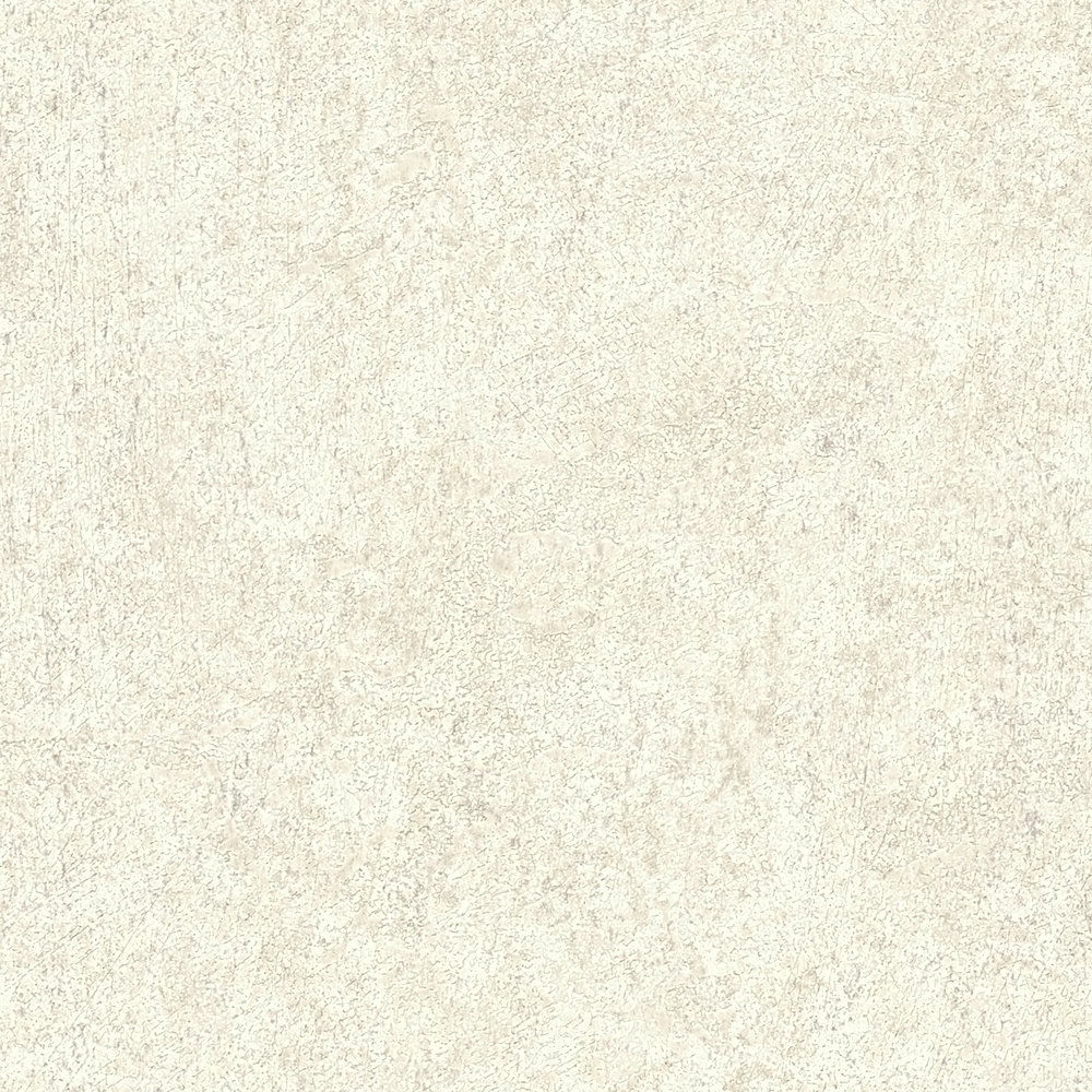             Creme Tapete Putzoptik mit flächiger Strukturprägung
        