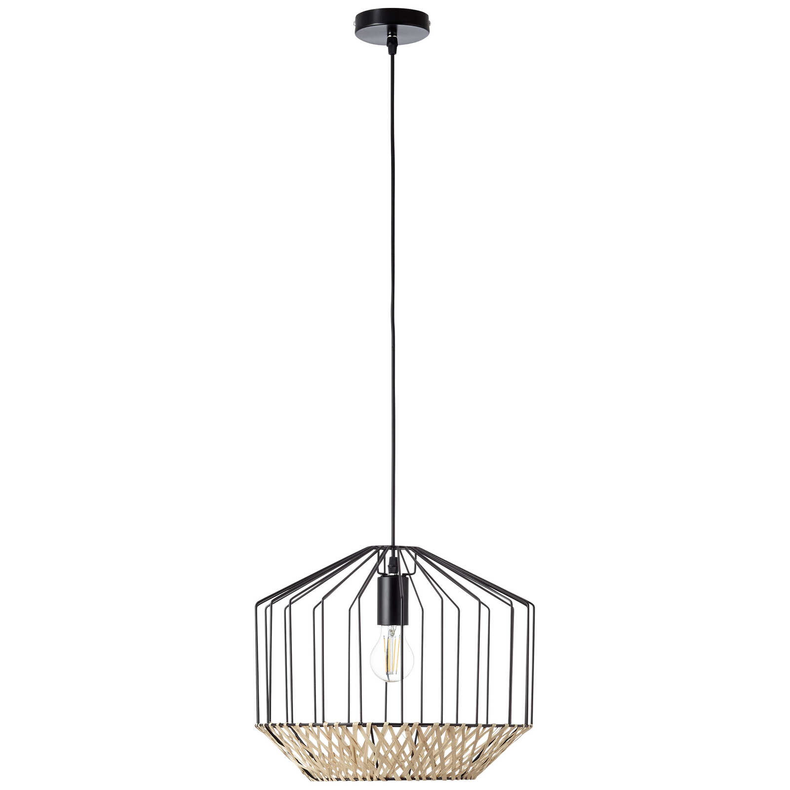             Bamboo pendant light - Pauline - Brown
        