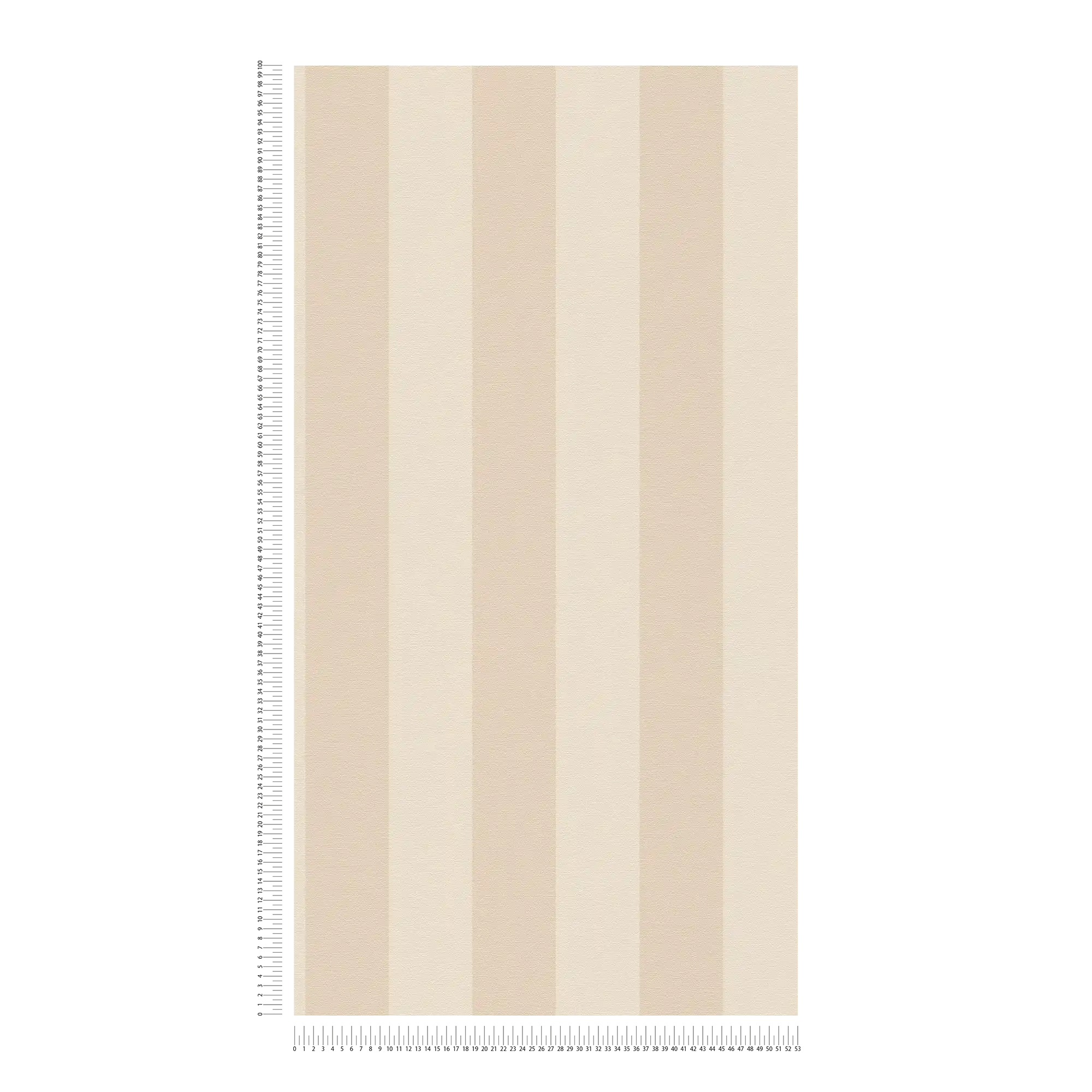 Vliestapete mit Streifen und Leinenoptik PVC-frei – Beige, Weiß