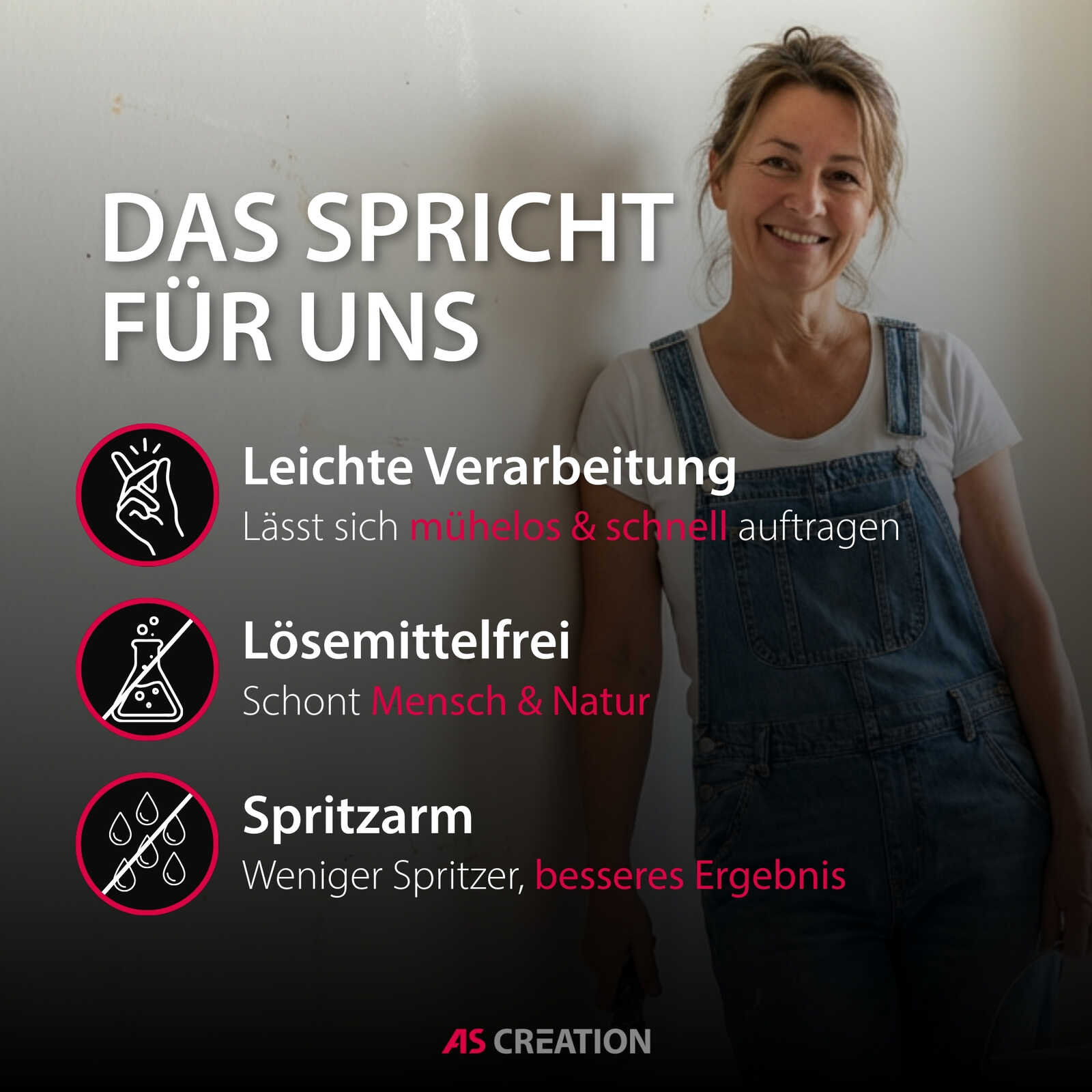 frau, jeanslatzhose, grafischer text, infografik, logo kreis