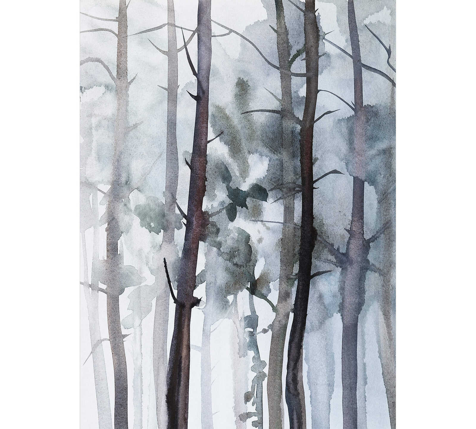         Schmale Fototapete Wald im Nebel
    