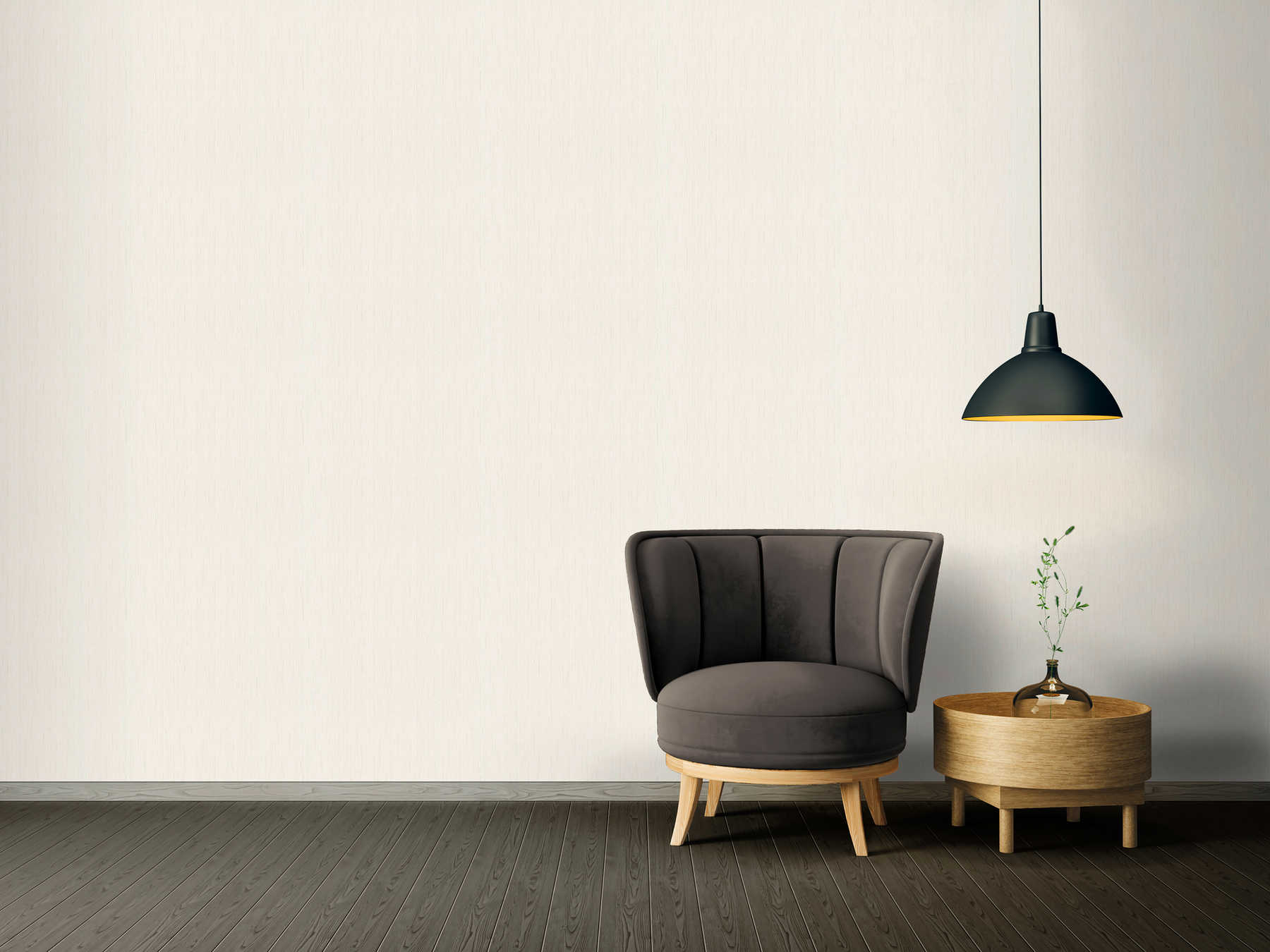 Retro Tapete mit dezentem Muster in Gewebetextur – Creme