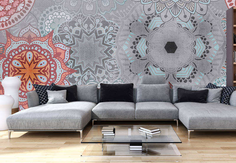 sofa, sectional, gray, fabric, couchtable