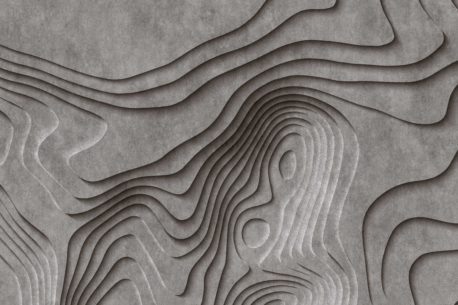 Canyon 1 - Coole 3D Beton-Canyon Leinwandbild – 0,90 m x 0,60 m