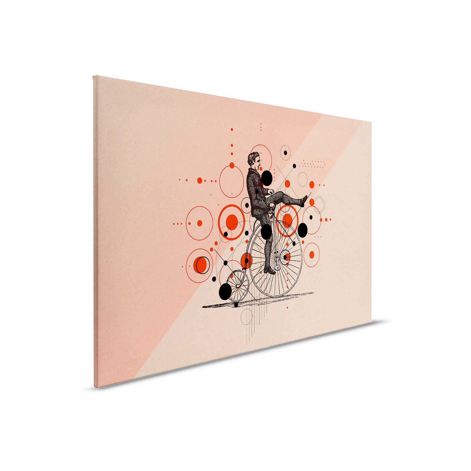         Tourde France 2 - Toile Vintage vélo & motif graphique rouge - 0,90 m x 0,60 m
    