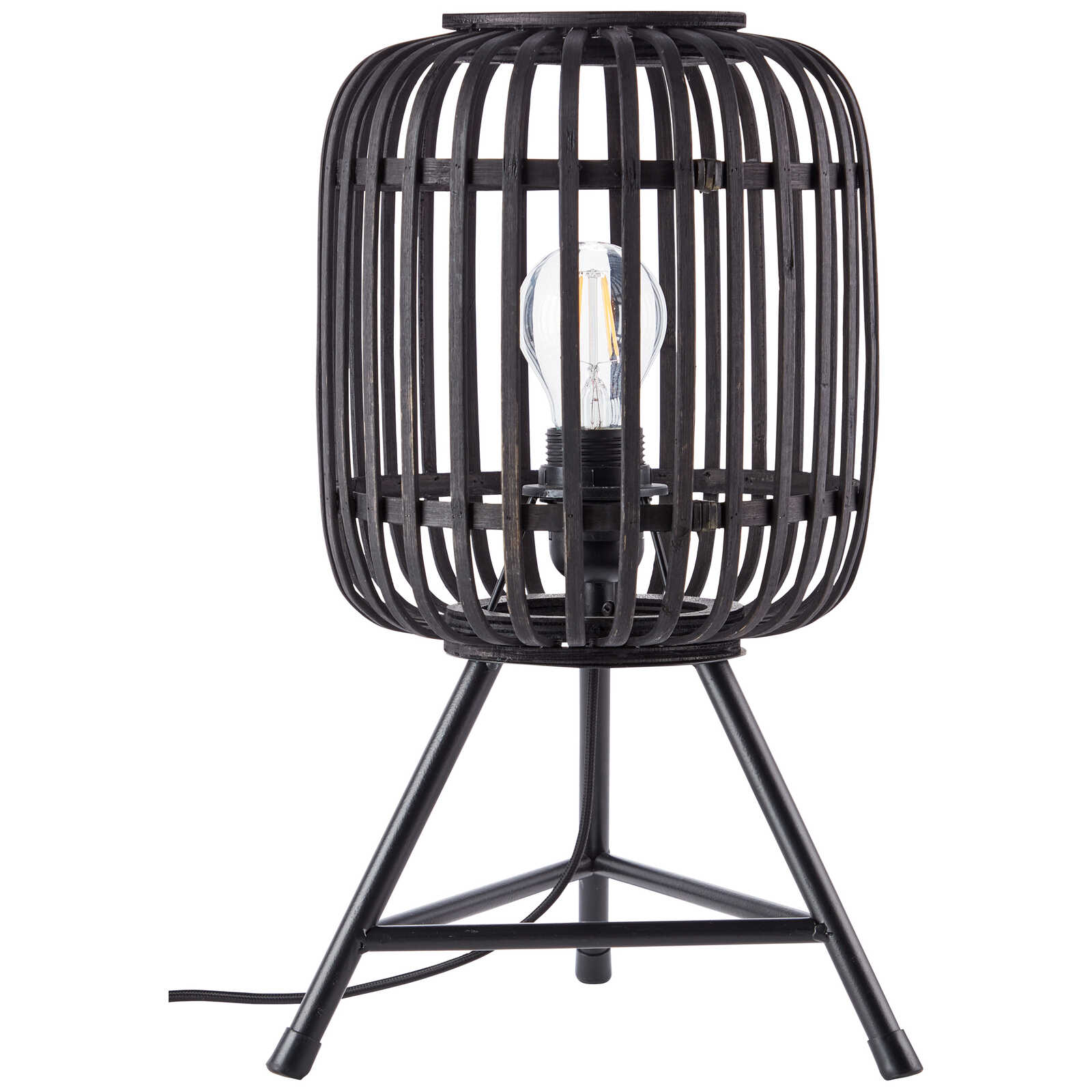             Tischleuchte aus Bambus - Willi 3 – Braun
        