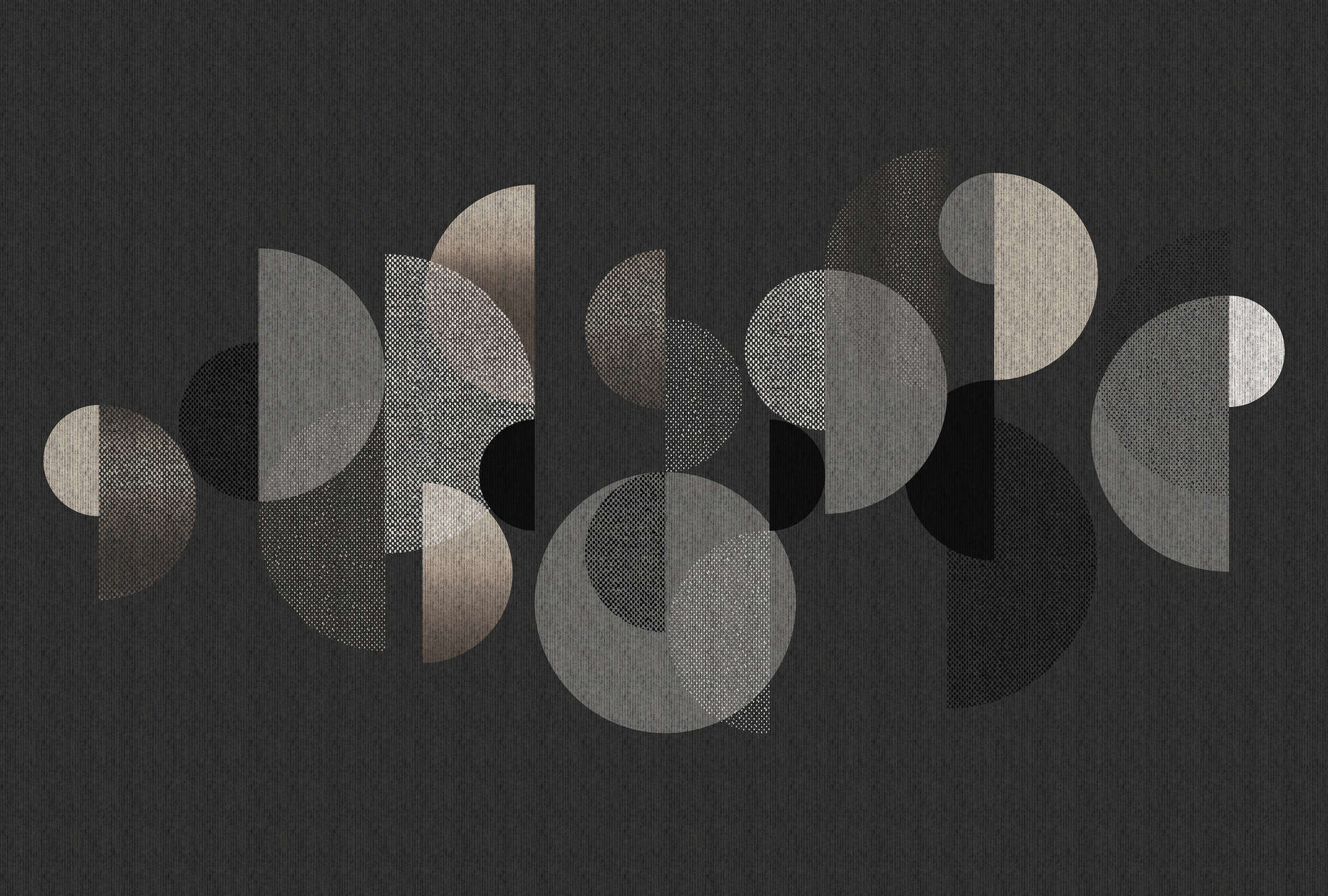Chelsea 2 – Graue Fototapete Mid Century Modern Grafik