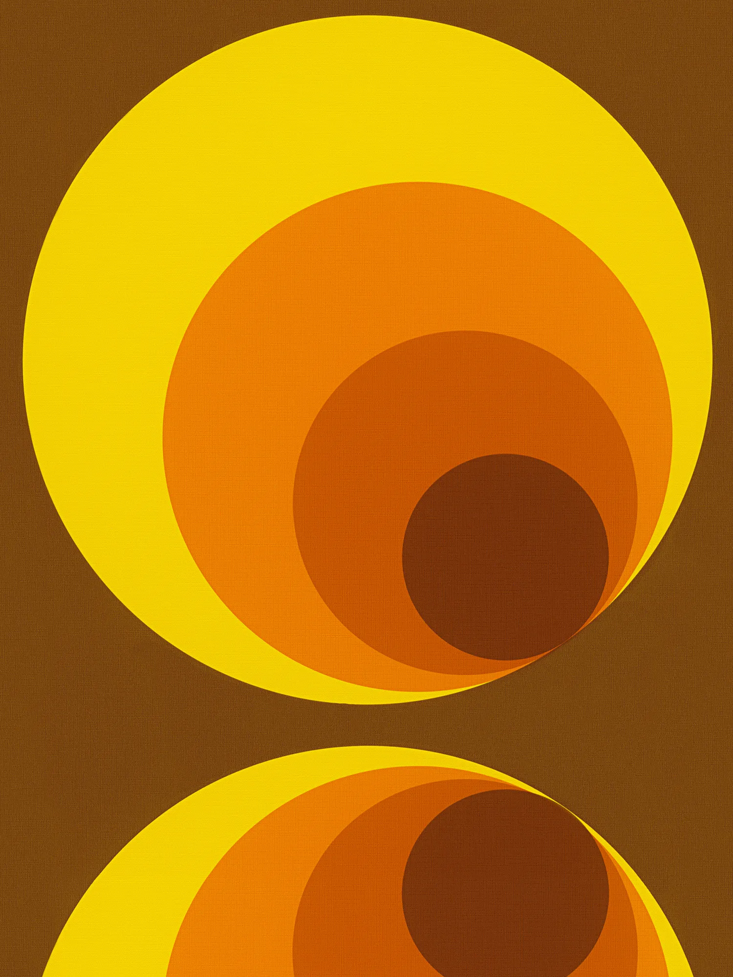 Retro geometrisch behang mosterdgeel Retro geometrisch behang mosterdgeel