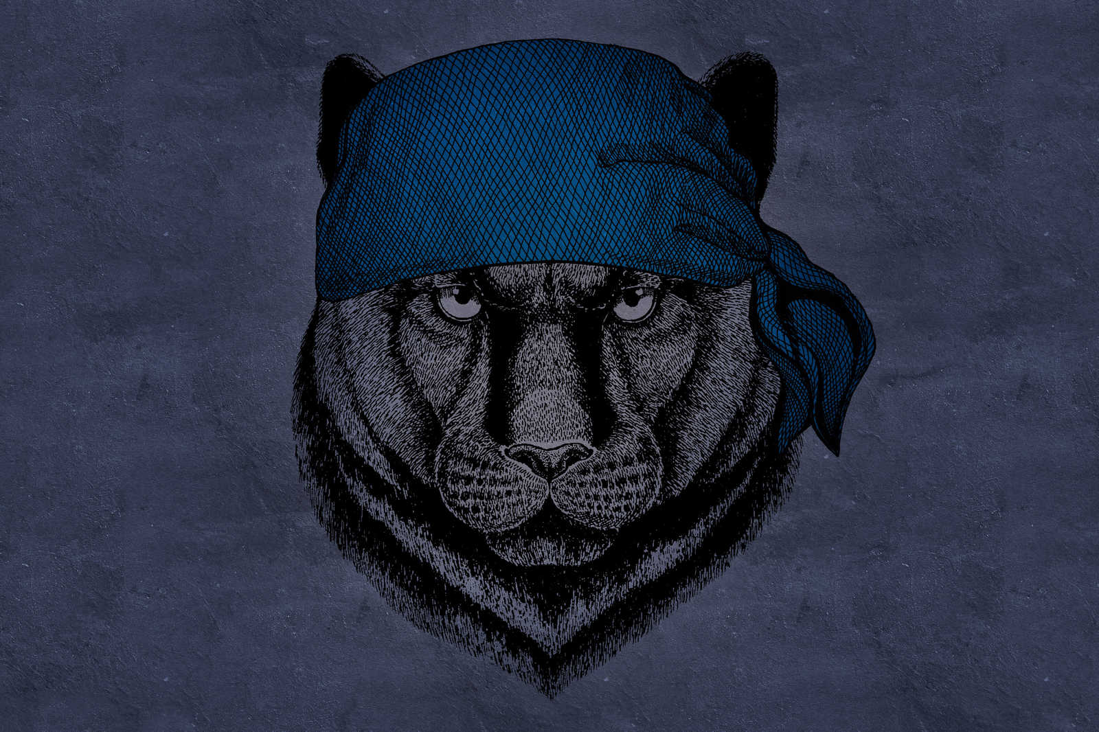             Leinwandbild Panther im Piraten-Look – 0,90 m x 0,60 m
        