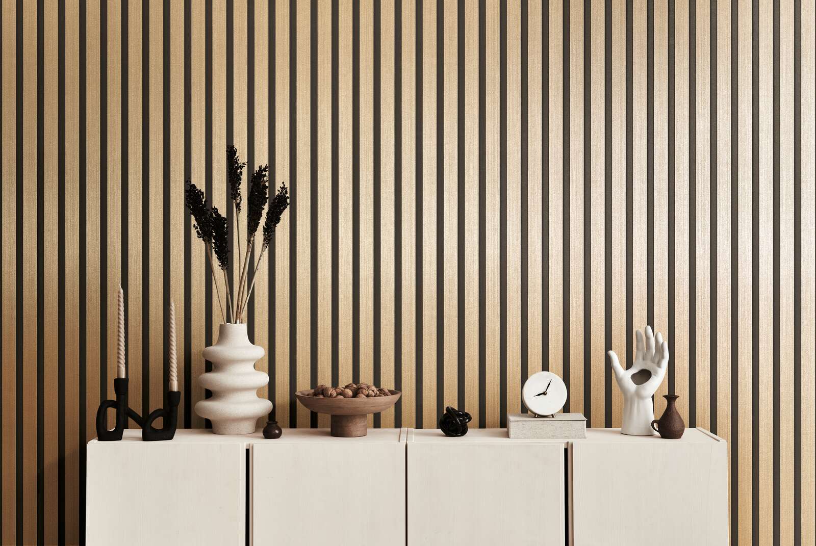 Drinnen, Innenarchitektur, Paneele aus Holz