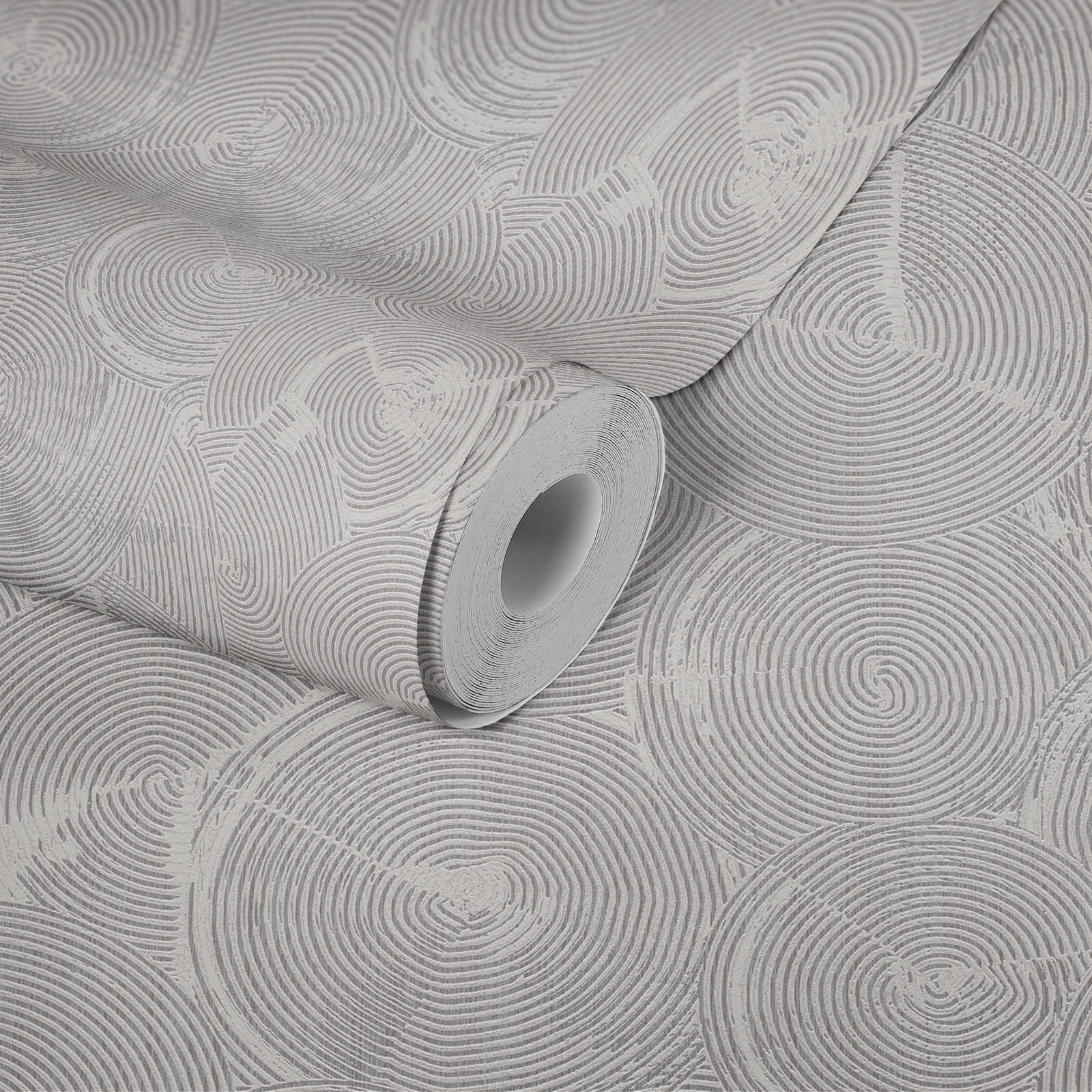             With glitter effect non-woven wallpaper plaster look with silver metallic effect - grey, metallic, white
        