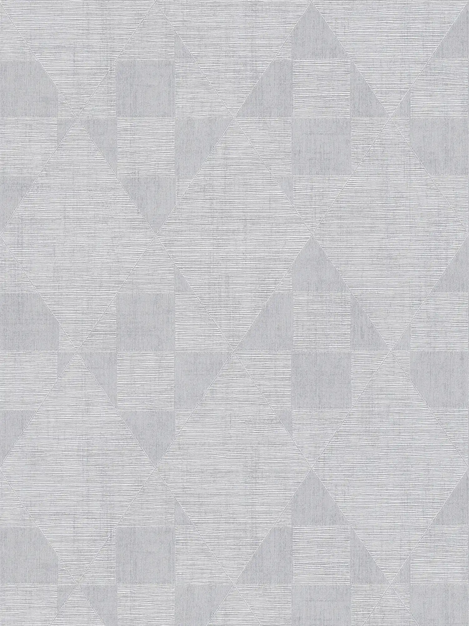         Melange wallpaper with retro pattern & metallic sheen - grey
    