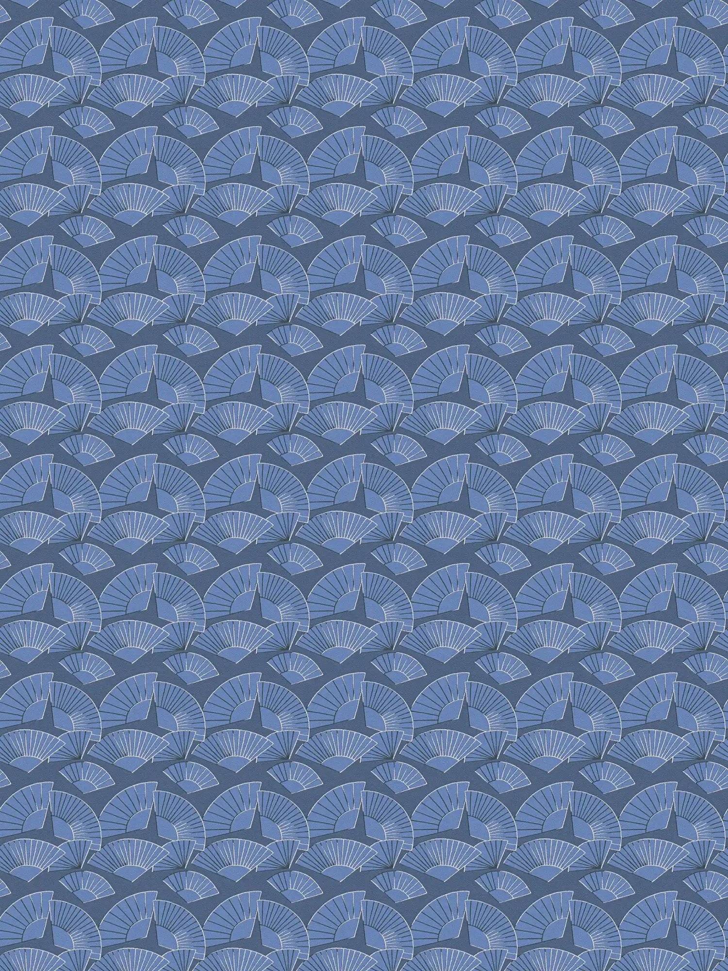 Wallpaper Karl LAGERFELD fan design - Blue, Metallic