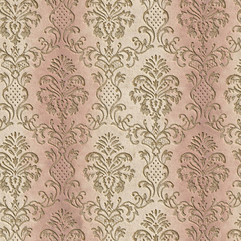         Fototapete – Dekorative Damast Ornamente in Vliesoptik – Beige, Rot
    
