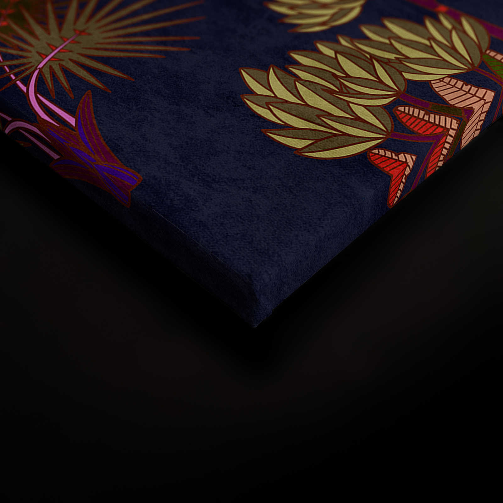             Lagos 2 - Palmen Leinwandbild African Style in bunten Farben – 0,90 m x 0,60 m
        