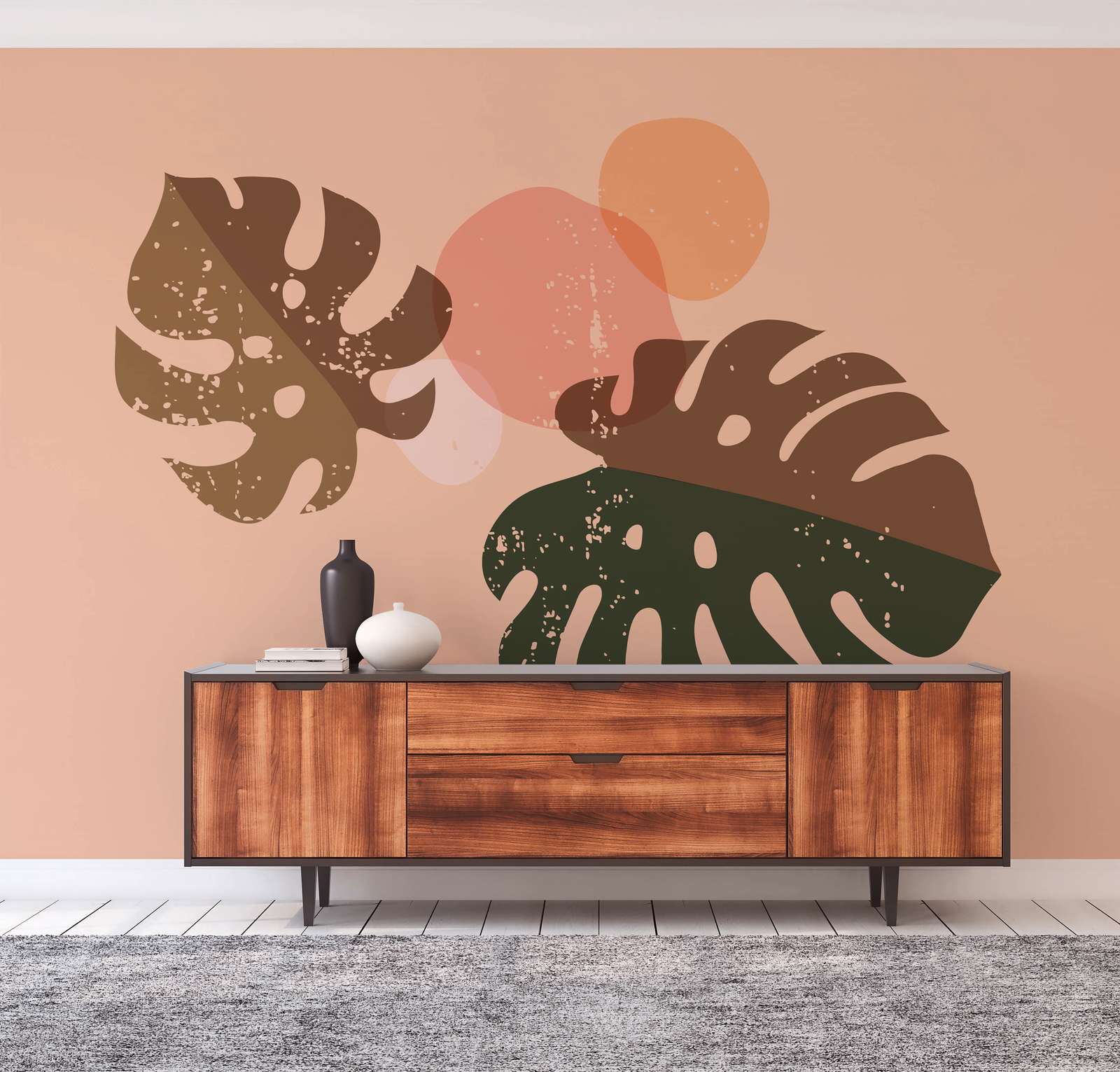 Sideboard, Konsole, Holz, Mid-Century, Wandkunst