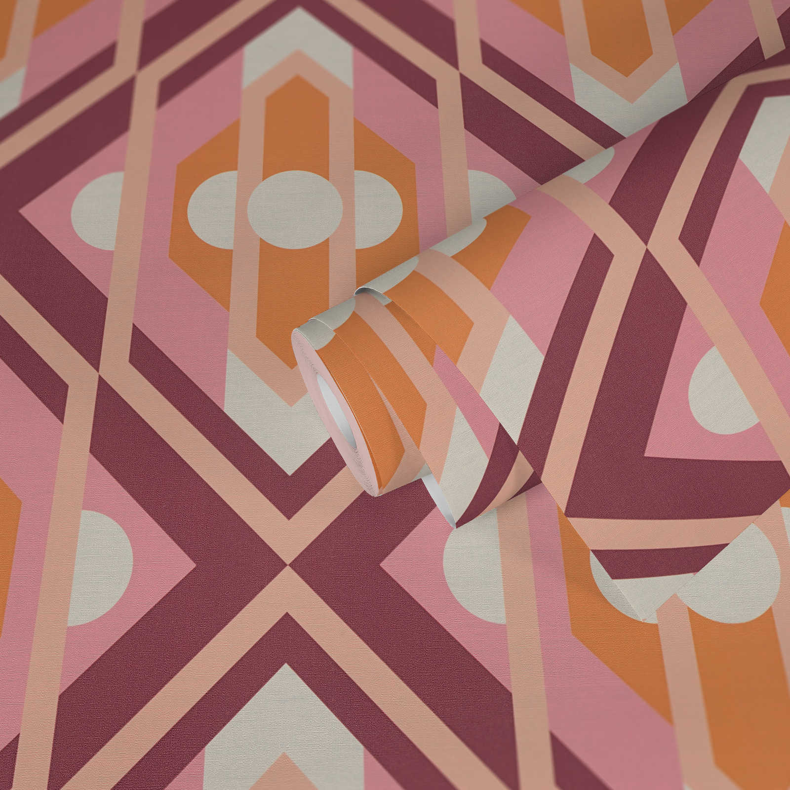 A.S. Cration Retro 70's Floral Wave Wallpaper Beige/Brown/Orange/Yellow Retro Chic 395395 8.50m X 0.53m Paste The Wall