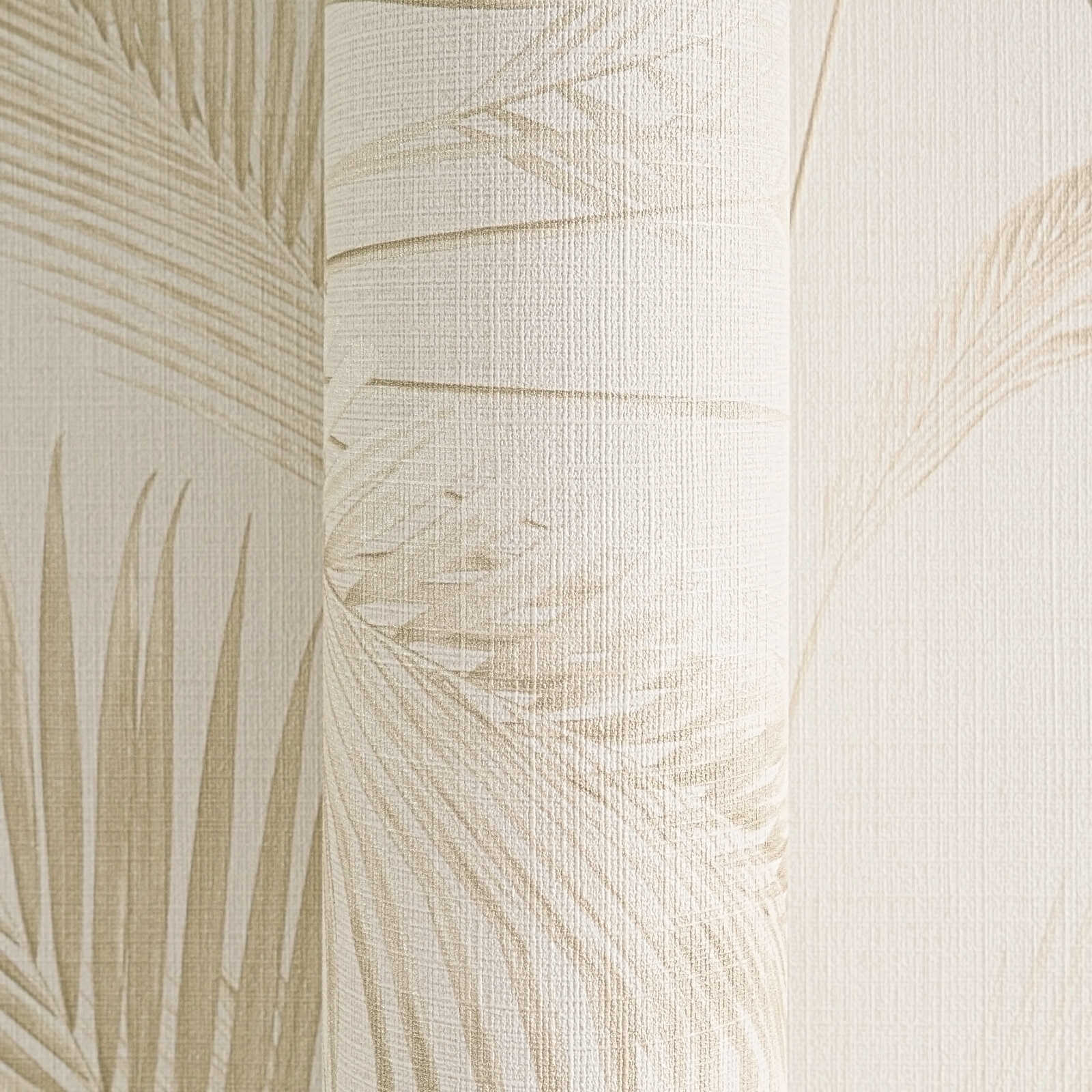 MICHALSKY Vliestapete mit Palmblättern in sanften Farben – Creme, Beige, Braun