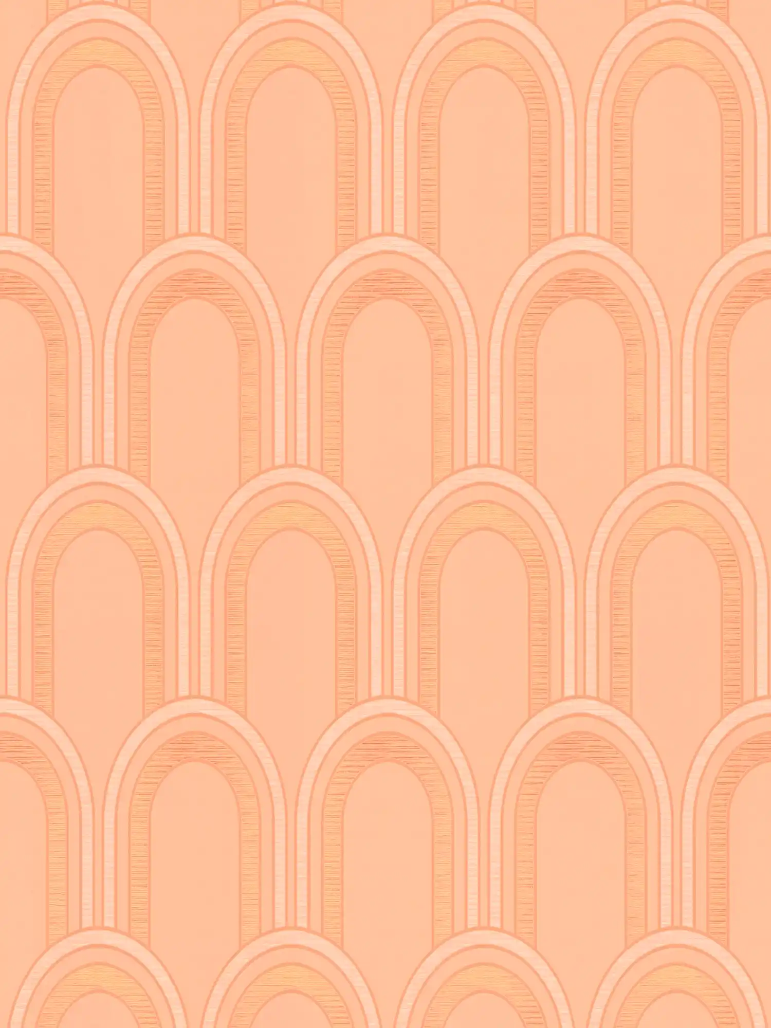         Vliestapete mit Bogenmuster – Orange, Weiß, Gold
    