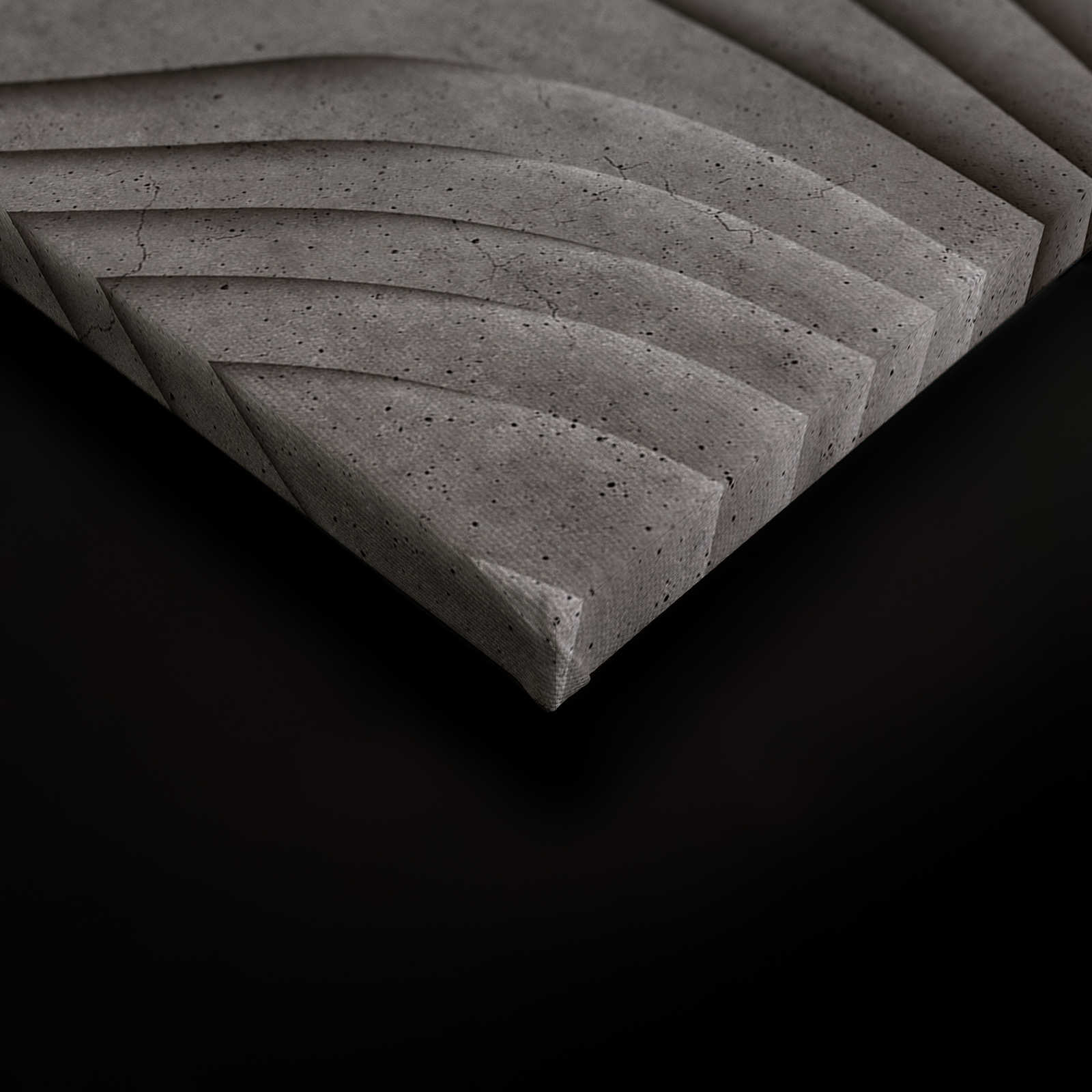 Canyon 1 - Coole 3D Beton-Canyon Leinwandbild – 0,90 m x 0,60 m