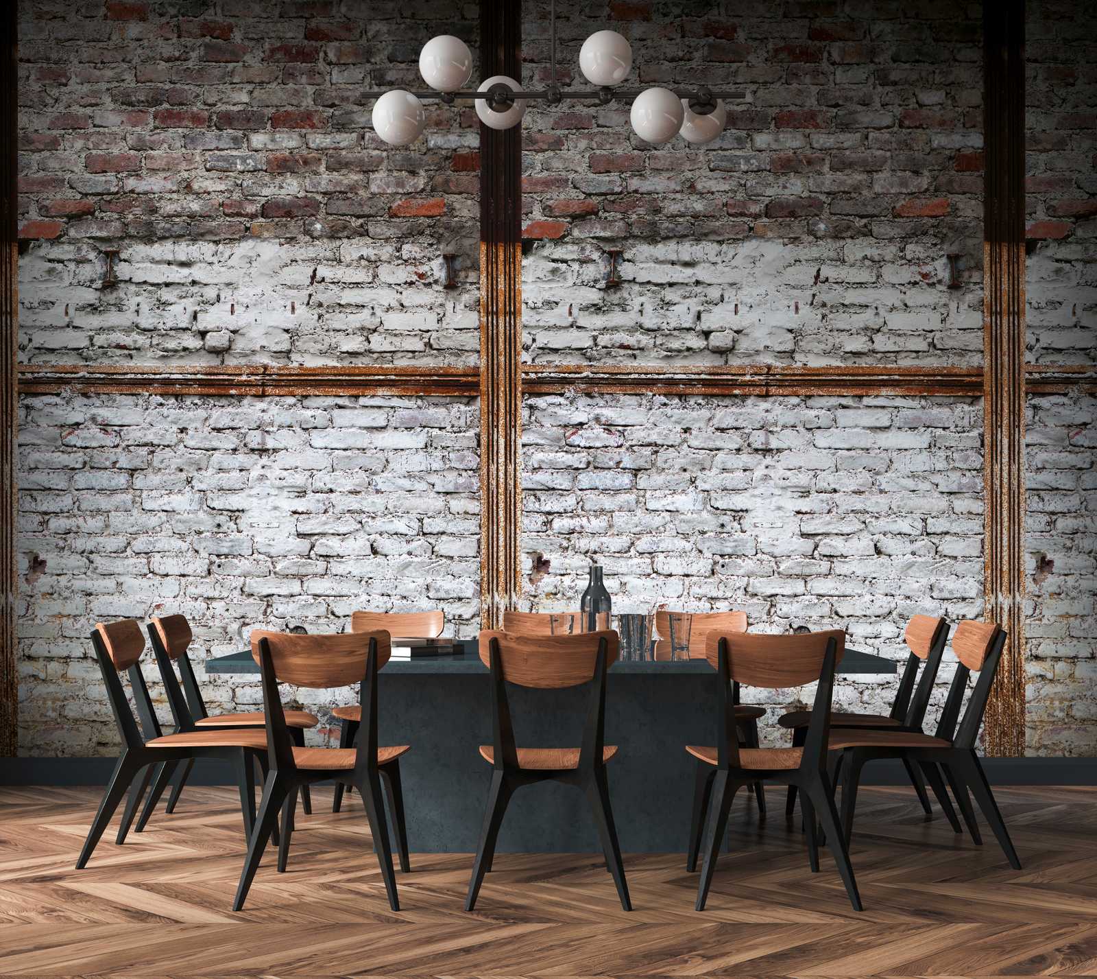 Tapeten Neuheit | 3D Motivtapete Industrie Design Steinmauer rustikal