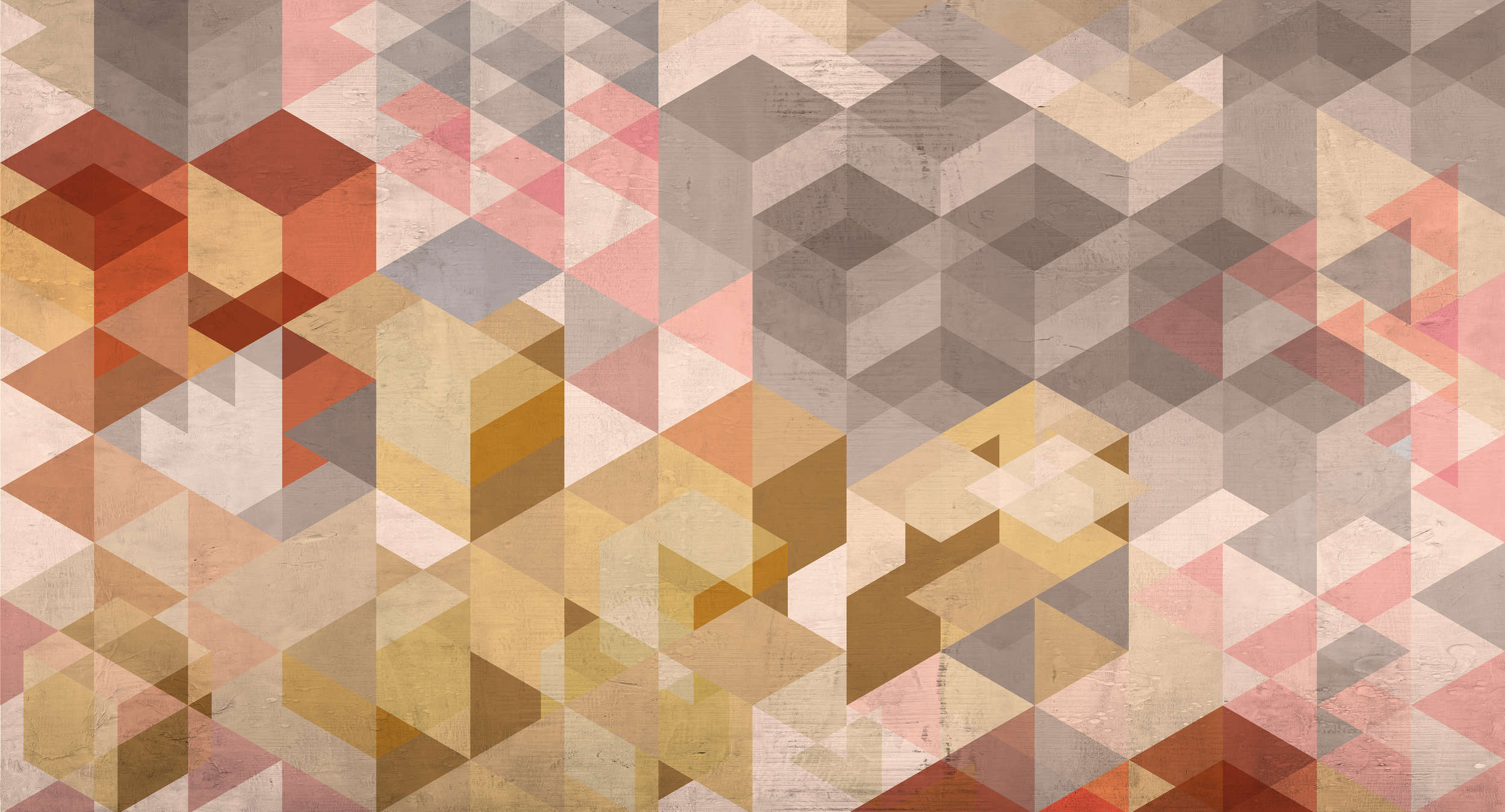 abstract, geometrisch, Muster, Dreiecke, gedämpfte Farben