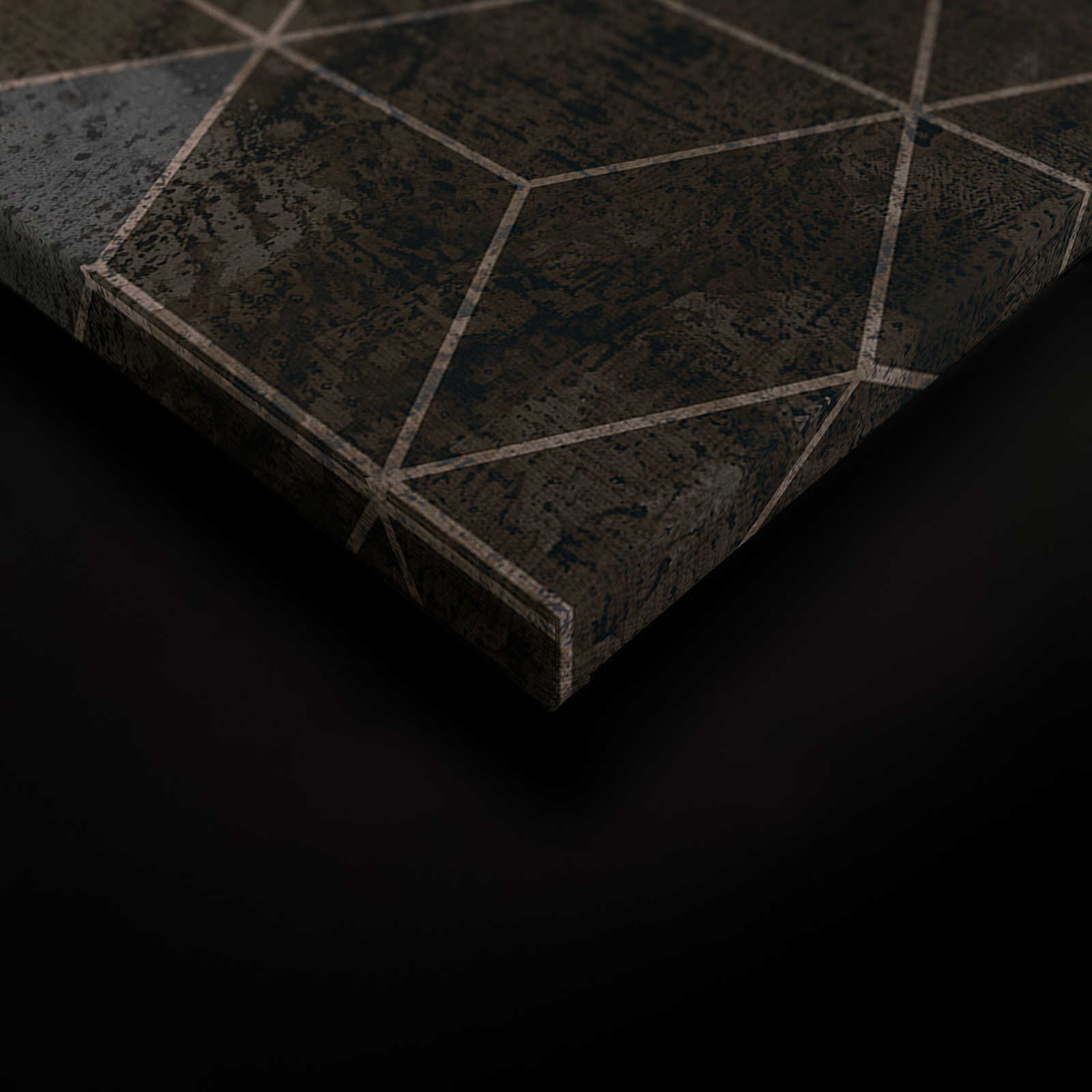             Leinwandbild mit Blockmuster in 3D Optik – 0,90 m x 0,60 m
        