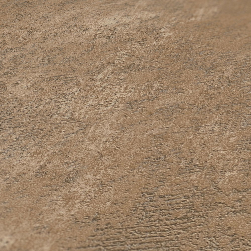             Tapete Bronze einfarbig mit Metallic Akzent – Braun
        