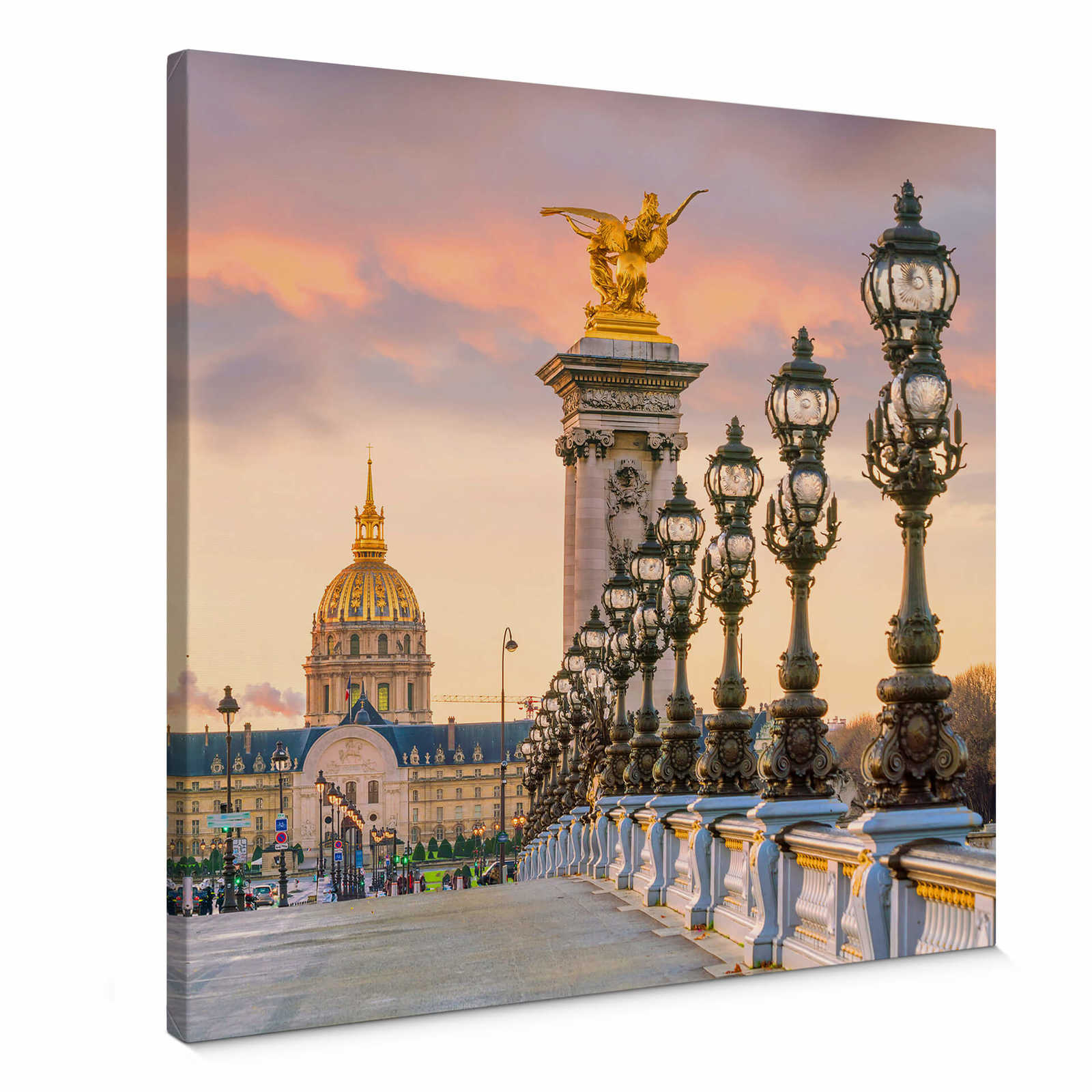         Alexandre III Brug Vierkant Canvas Schilderij - 0,50 m x 0,50 m
    