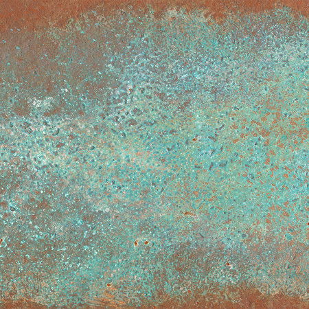         Metaaloptiek fotobehang turquoise patina met roest
    