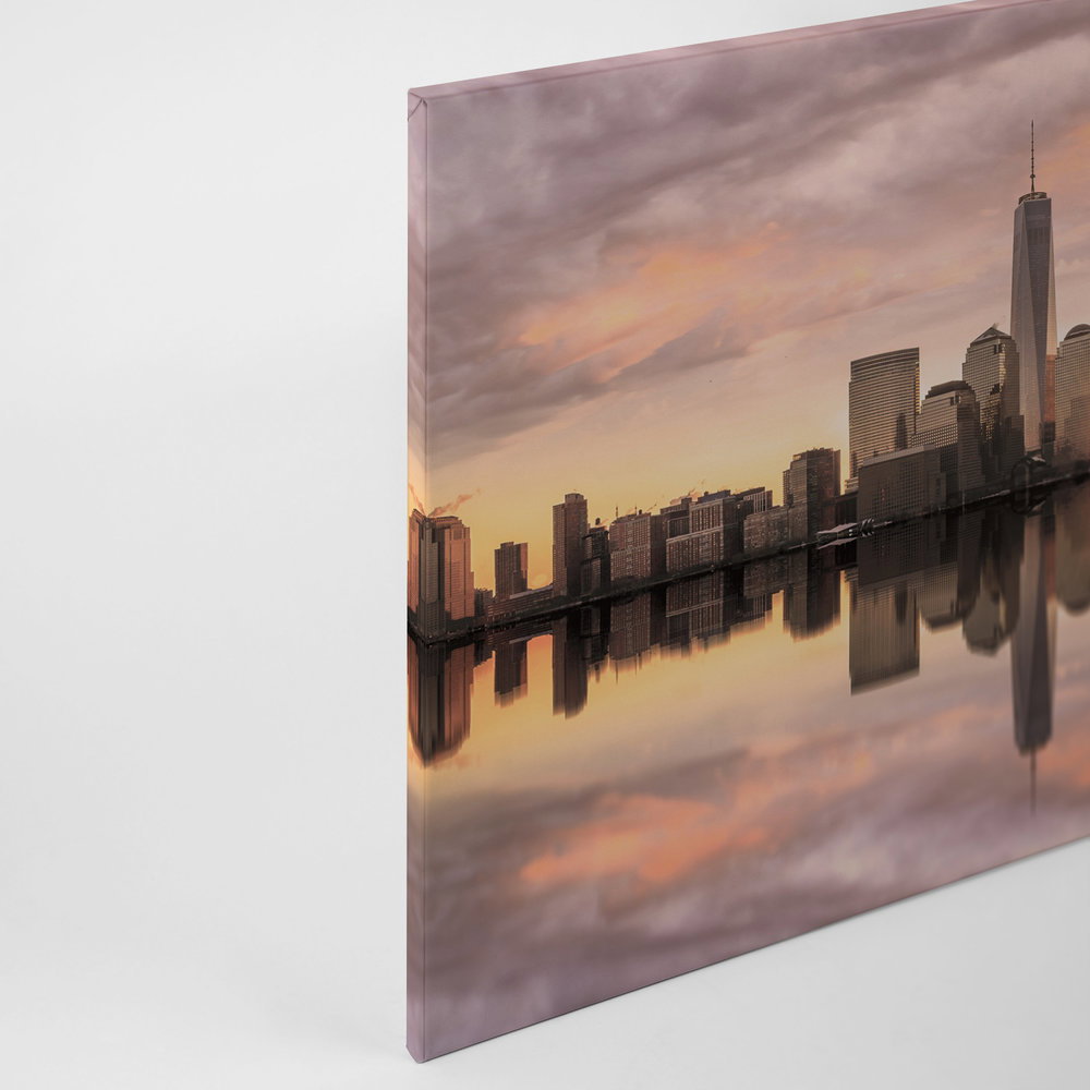 Leinwand New York Skyline am Abend – 0,90 m x 0,60 m