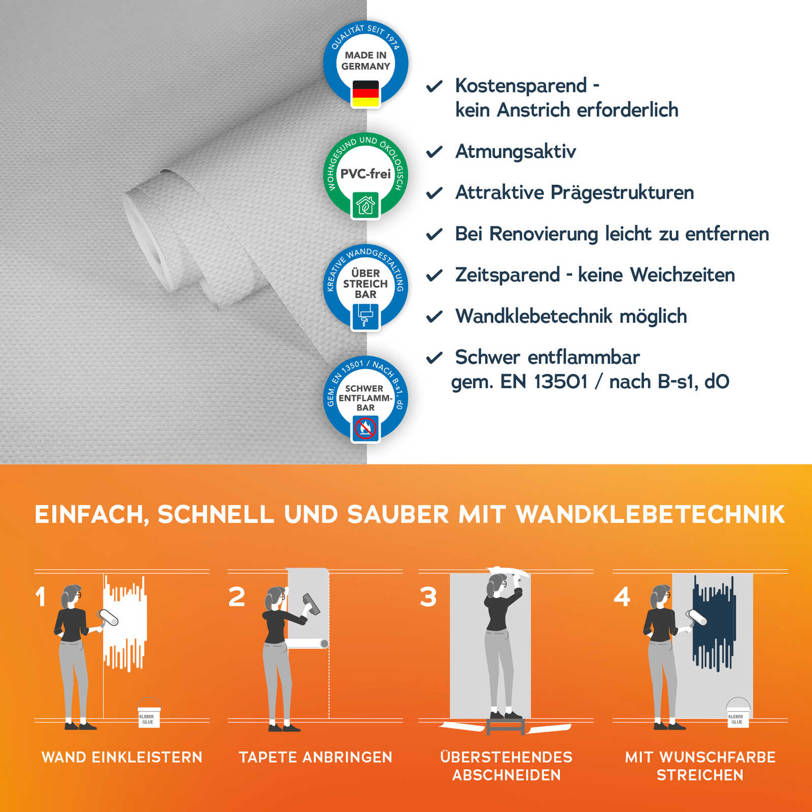 wandklebetetechnik, wandkleber, tropfenfrei, raumteiler, baufolie